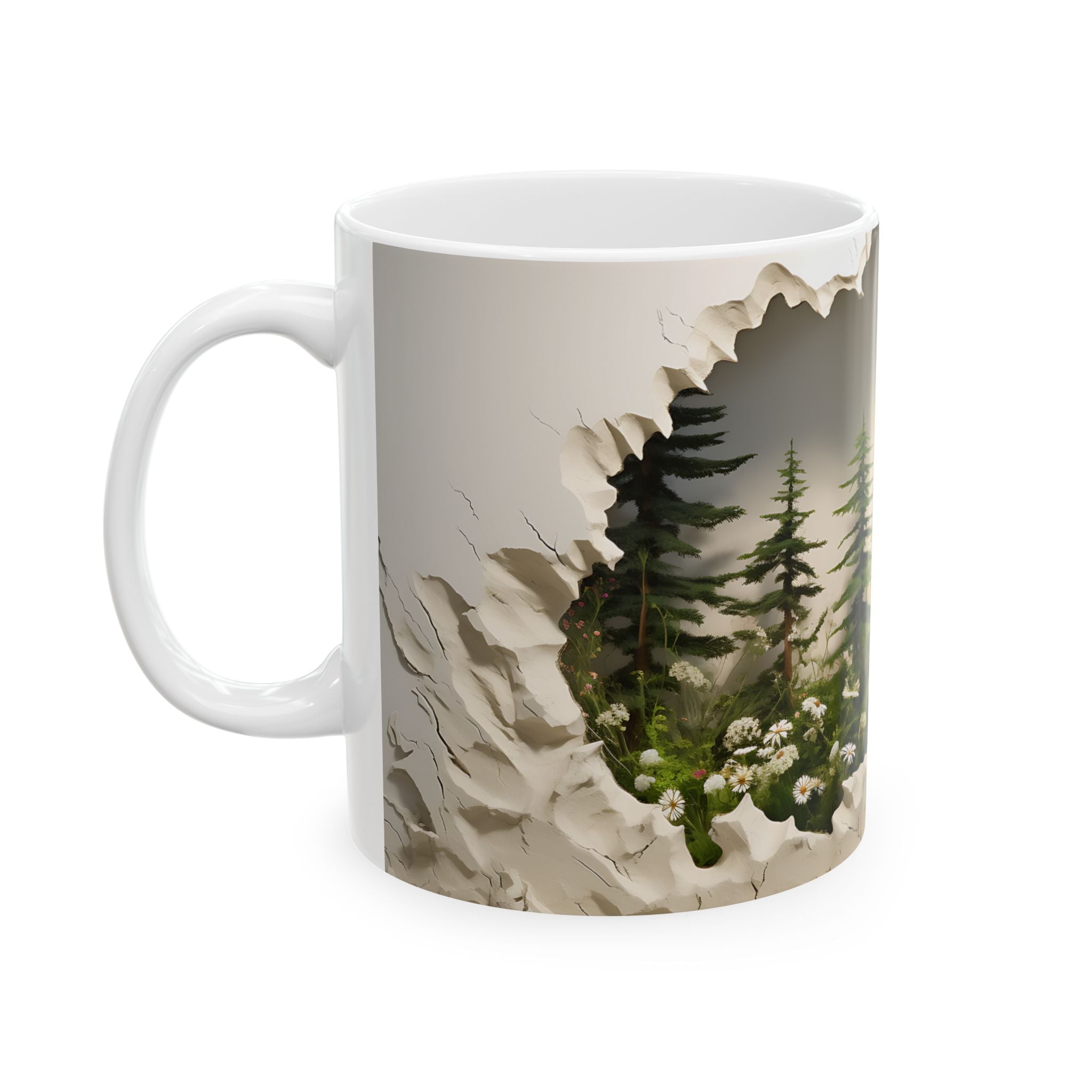 Cracked Wall Miniature Landscape Mug