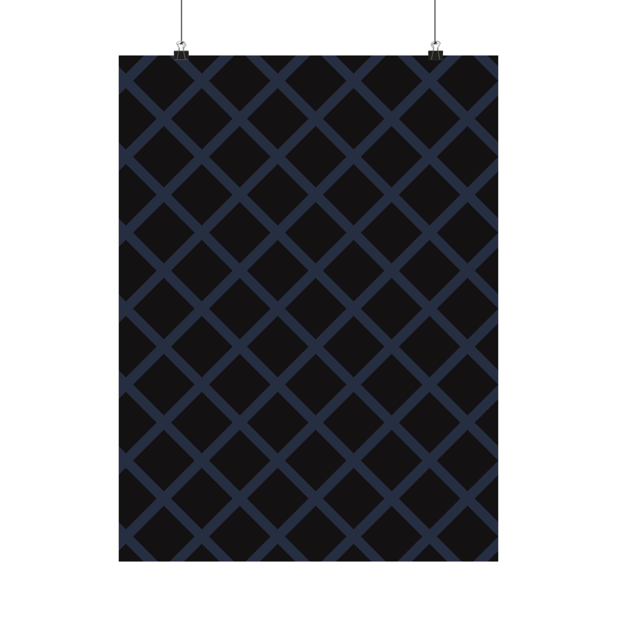 Geometric Diamond Lattice Art Poster