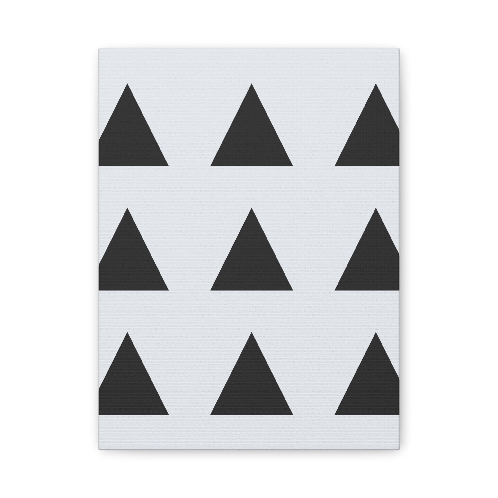 Geometric Black Triangle Canvas Art