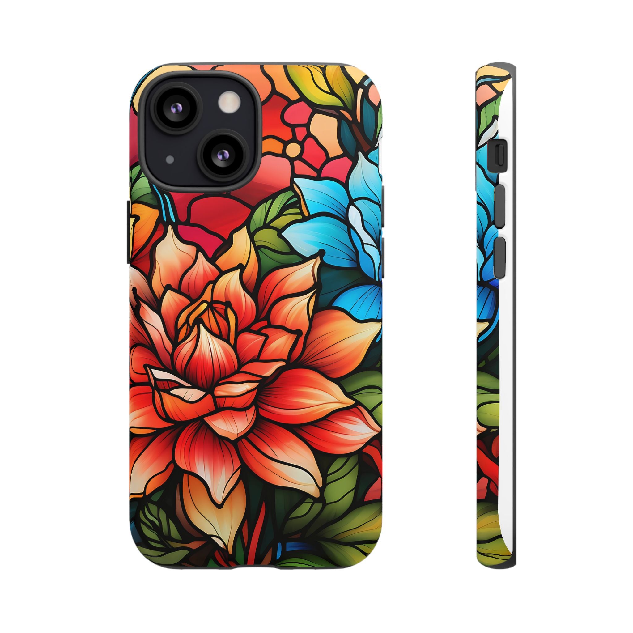 Stained Glass Floral iPhone Case - Hexagon Stone