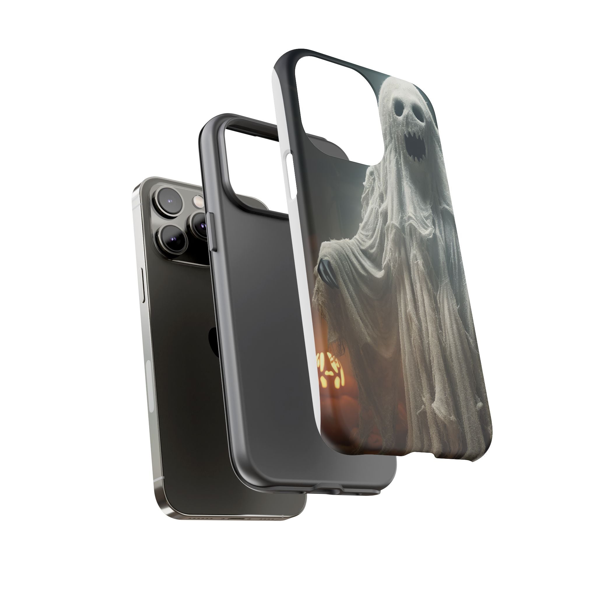 Spooky Ghost Hexagon Stone iPhone Case