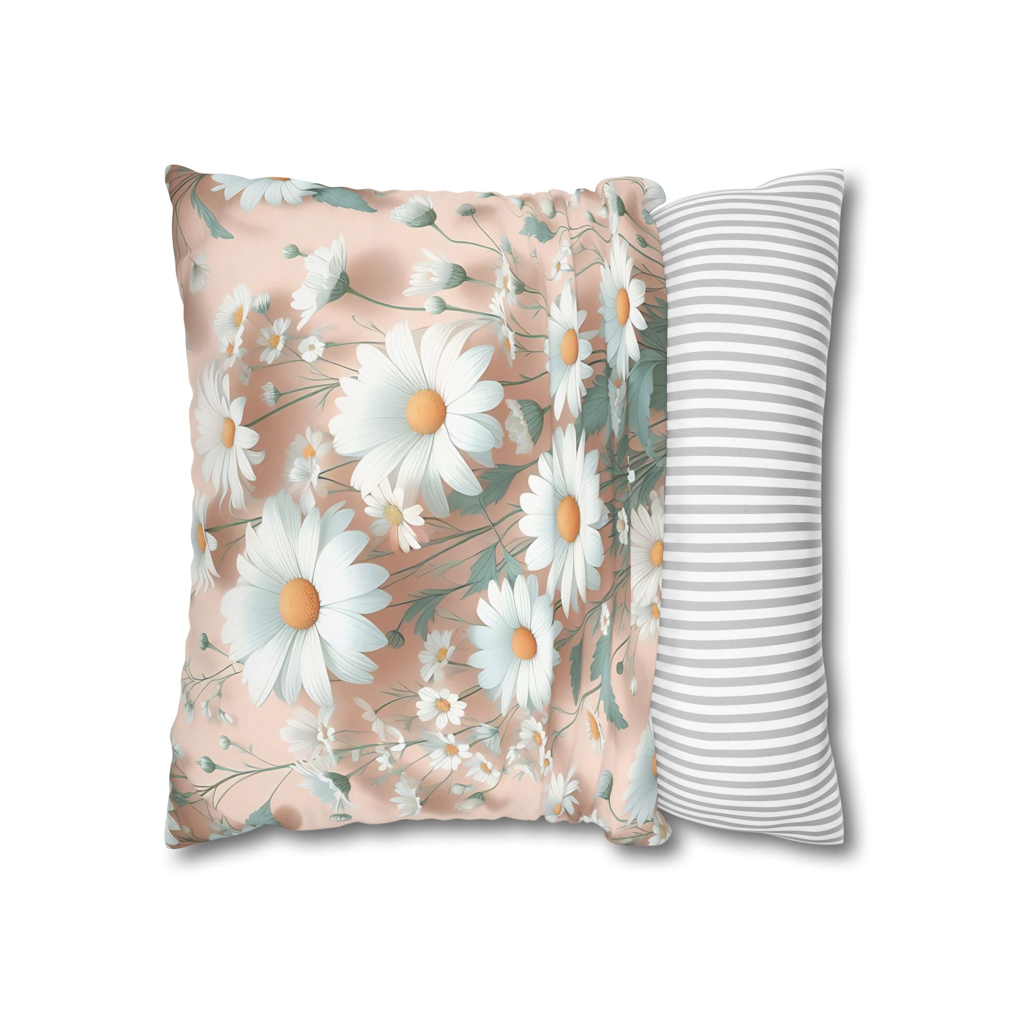 Peach Daisy Pillowcase - Floral Bedding