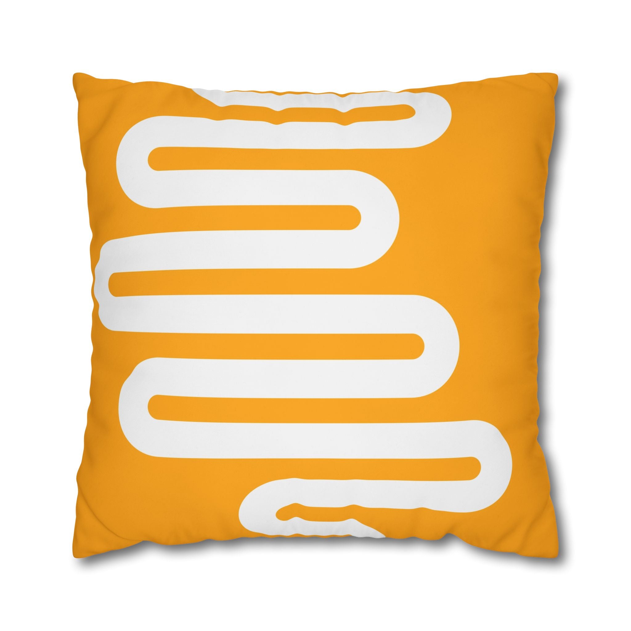 Golden Wave Pillowcase - Abstract Art