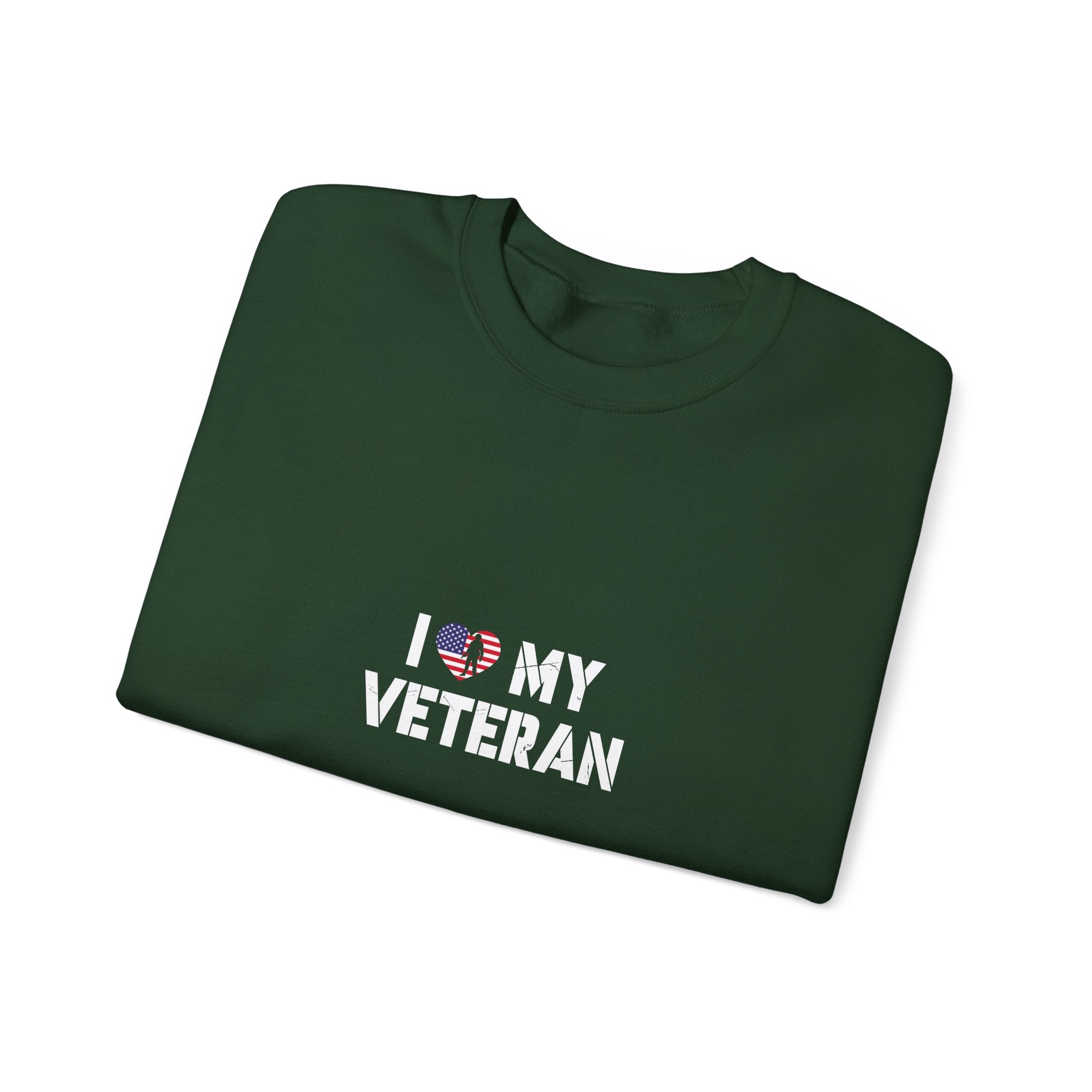 I ♥ MY VETERAN Flag Sweatshirt