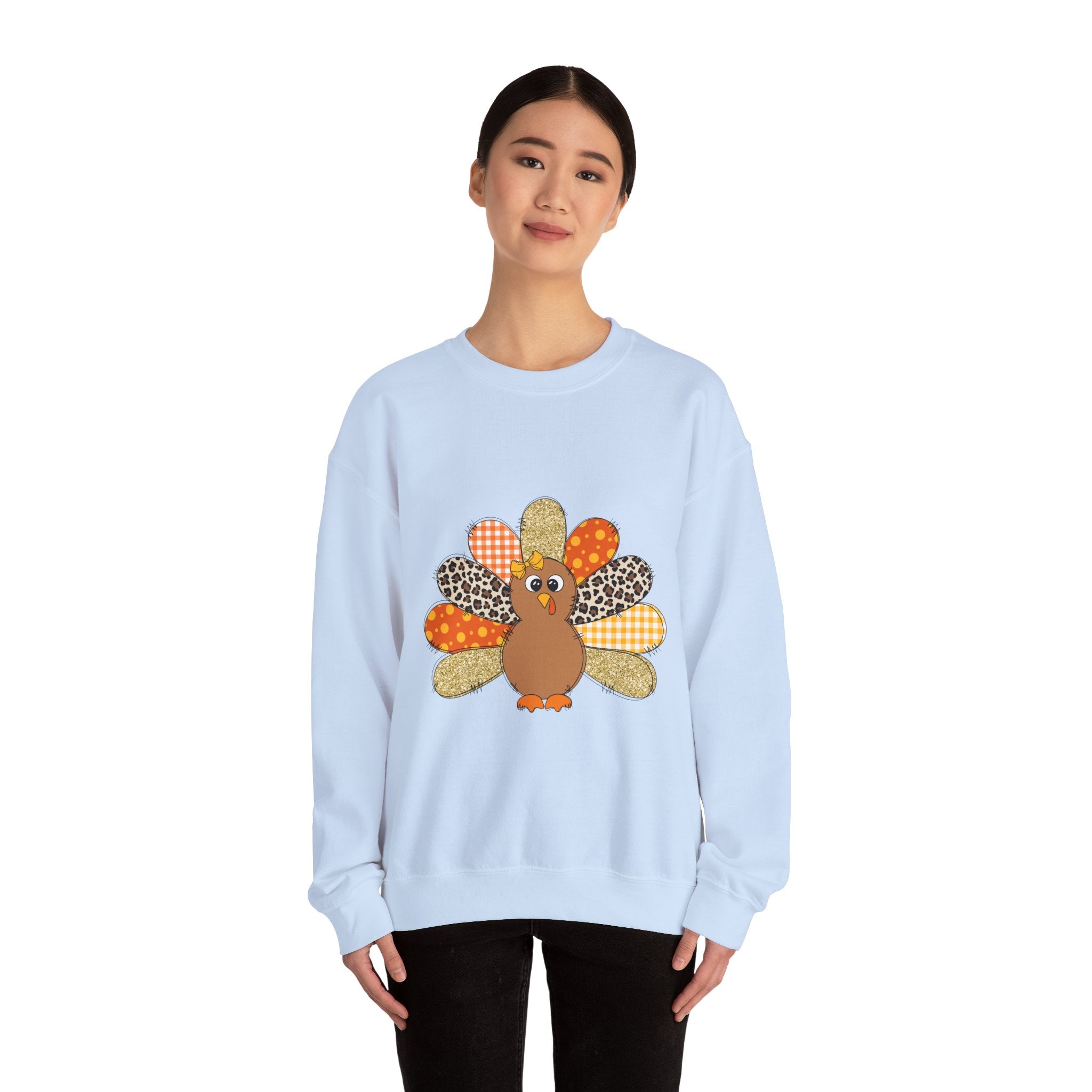 Patchwork Turkey Thanksgiving Sweatshirt