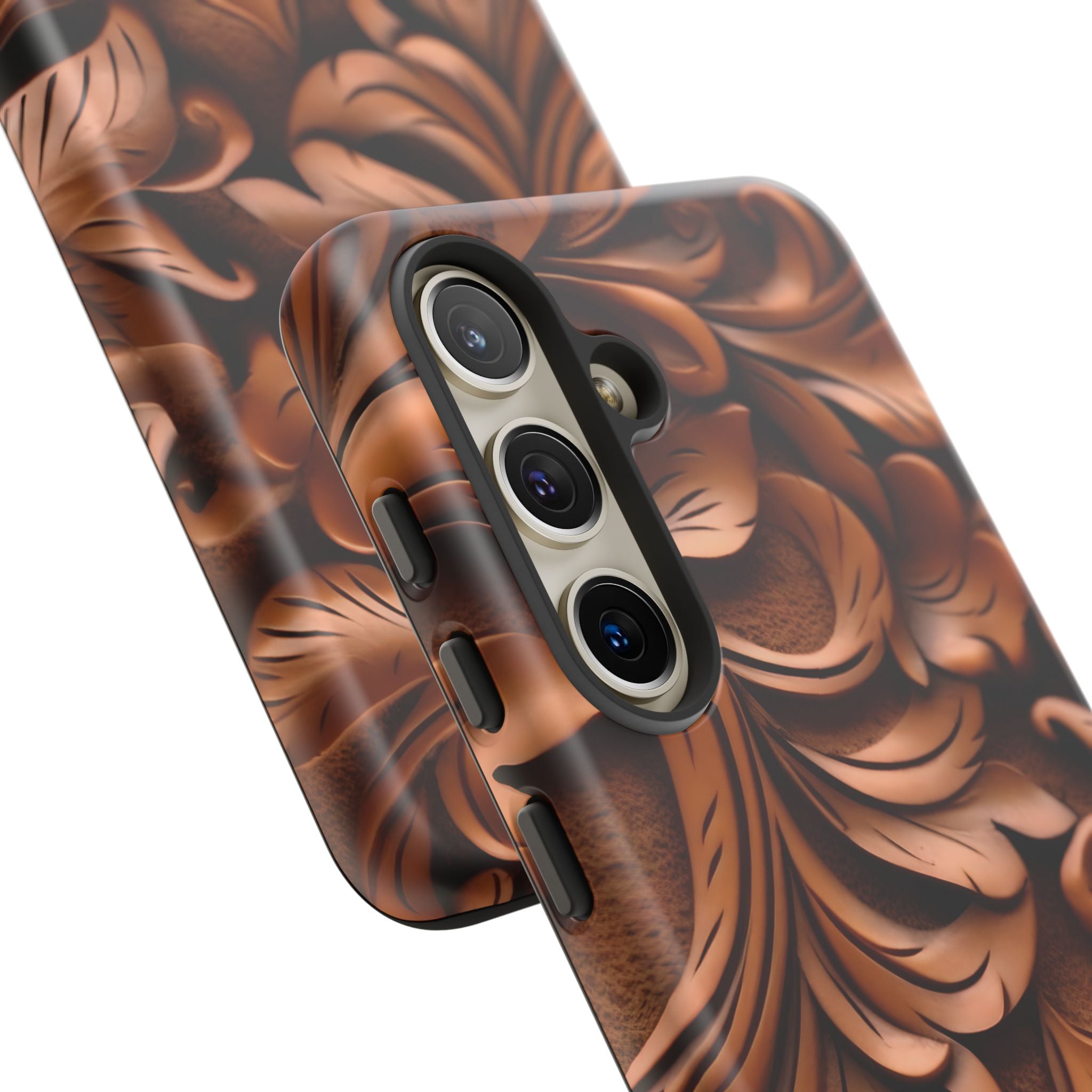 Baroque Floral Wood Samsung Case