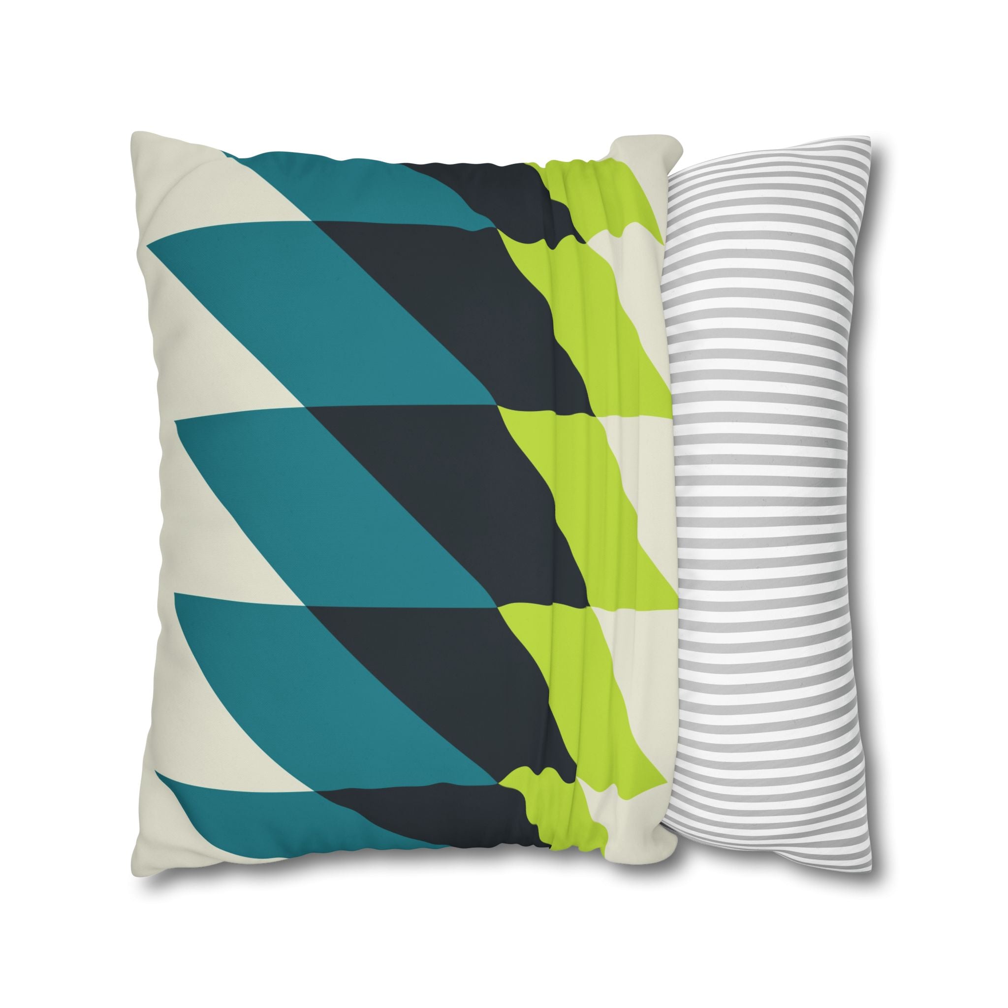 Geometric Teal Pillowcase - Modern Decor