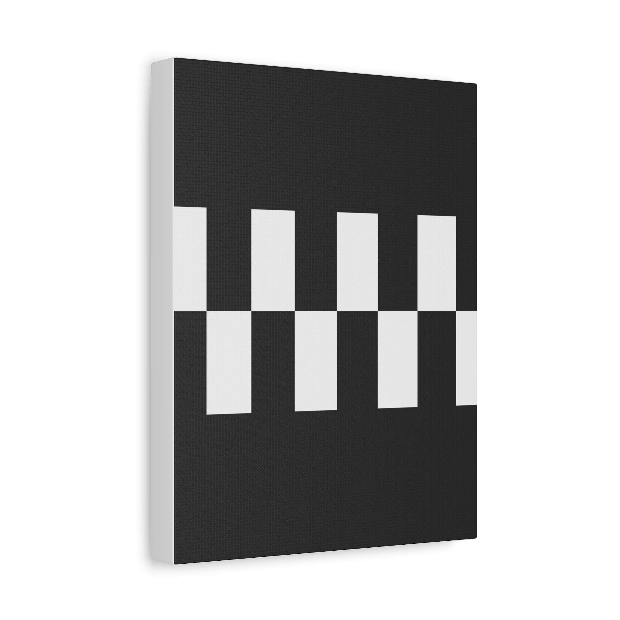 Black & White Checkered Canvas Art