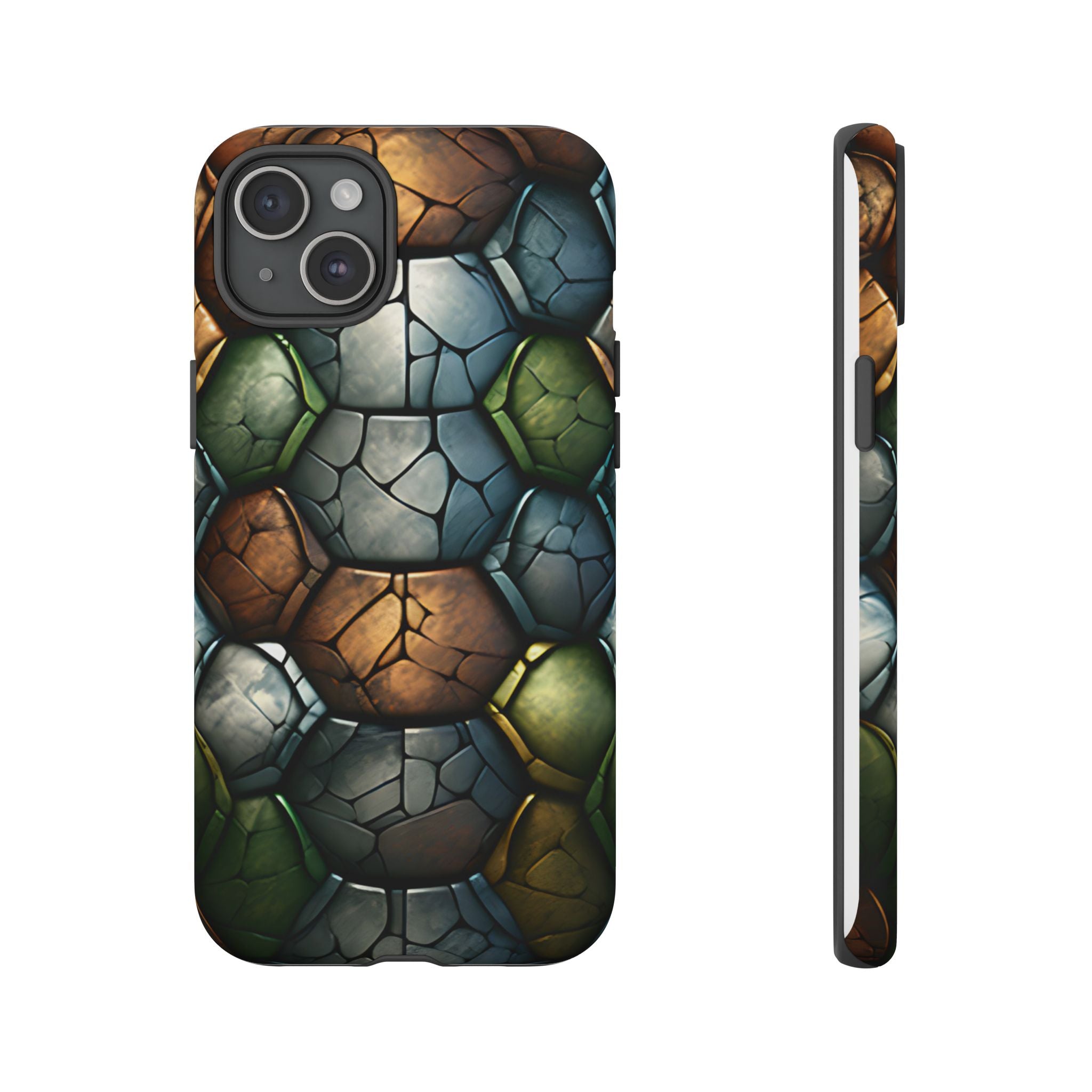 Hexagon Stone iPhone Case - Rugged Texture