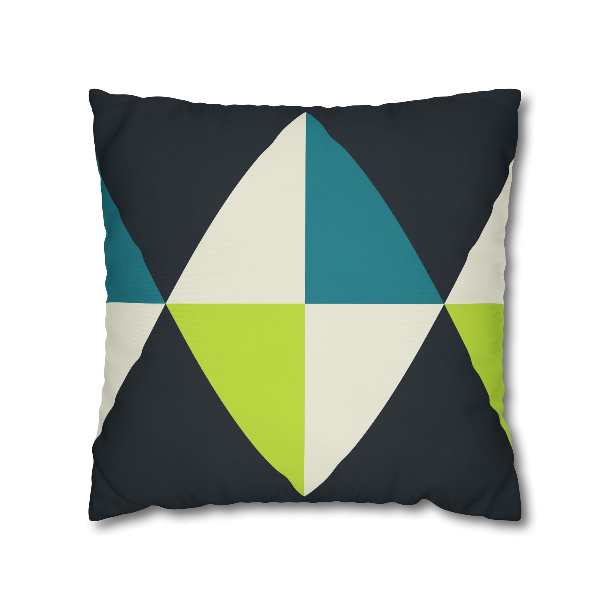 Geometric Teal Diamond Pillowcase