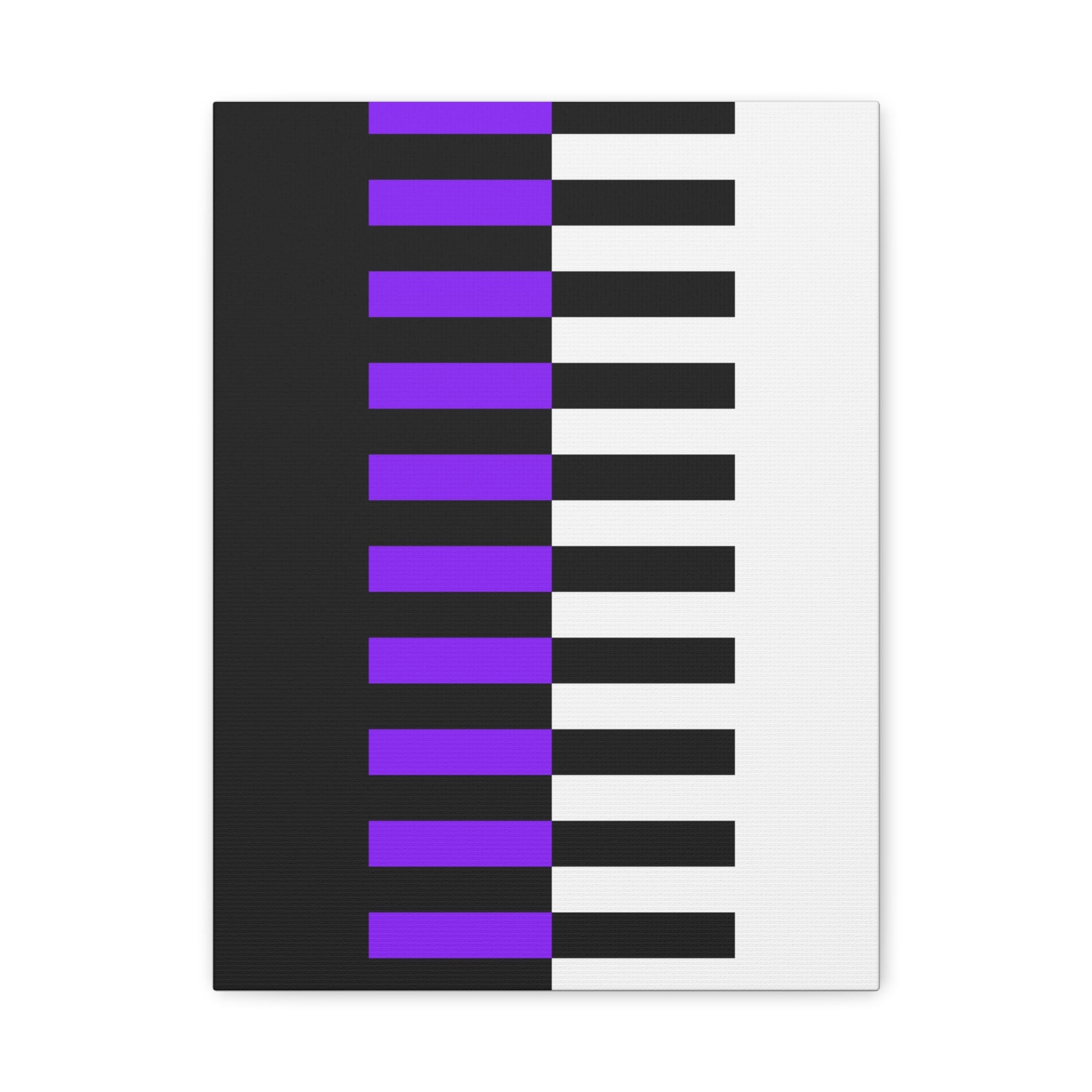 Abstract Purple Piano Keys Canvas Art