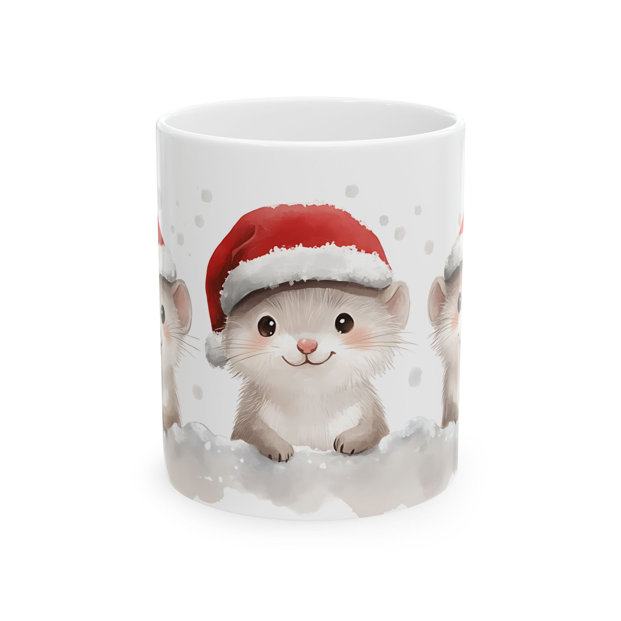 Cute Ferret Santa Mug - Holiday Gift