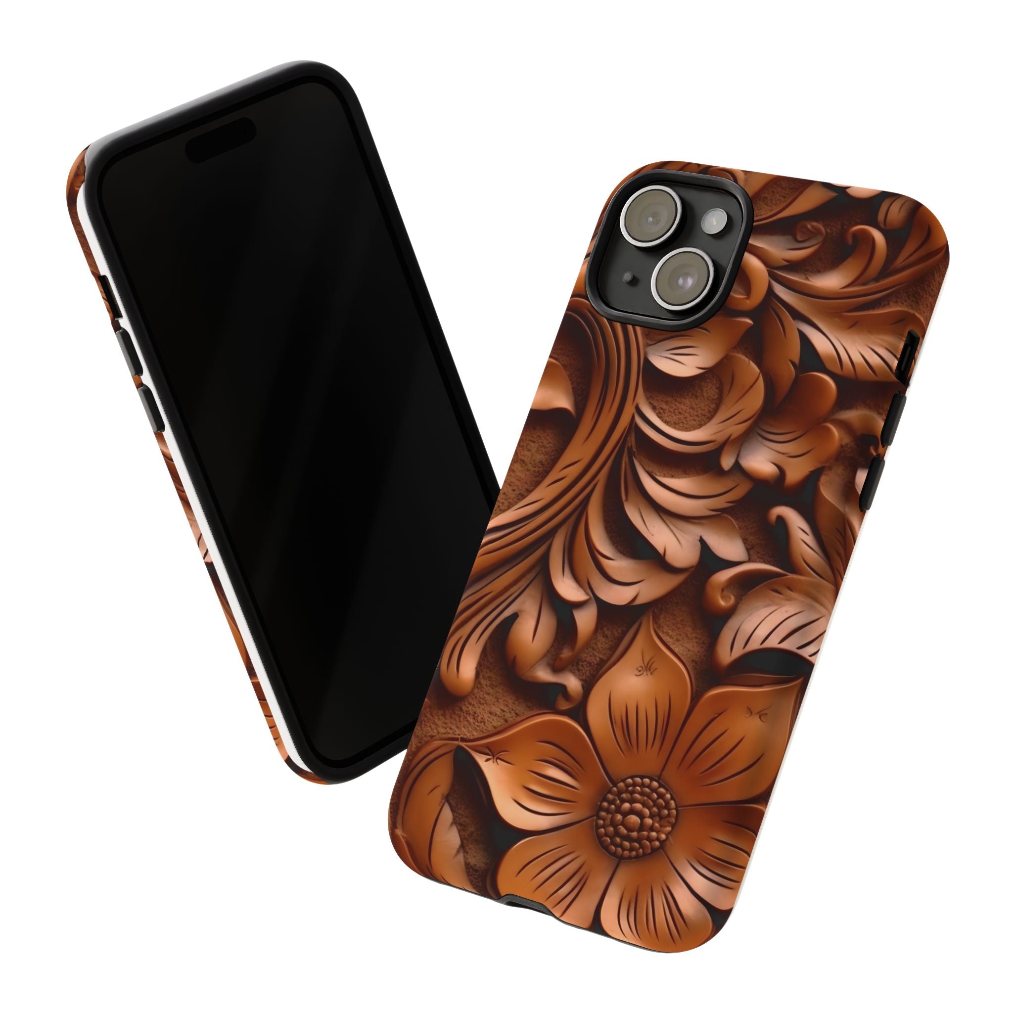 Baroque Floral Hexagon Stone iPhone Case