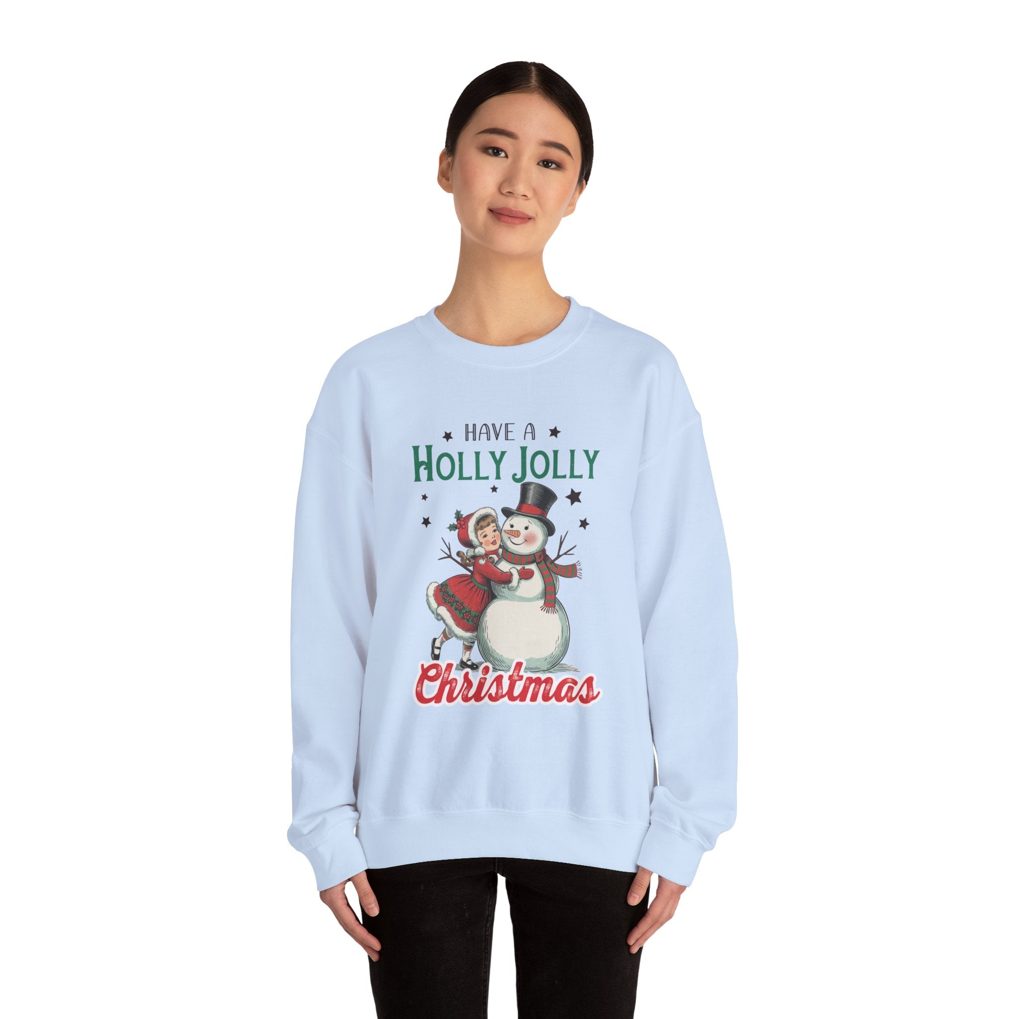 Holly Jolly Snowman Christmas Sweatshirt