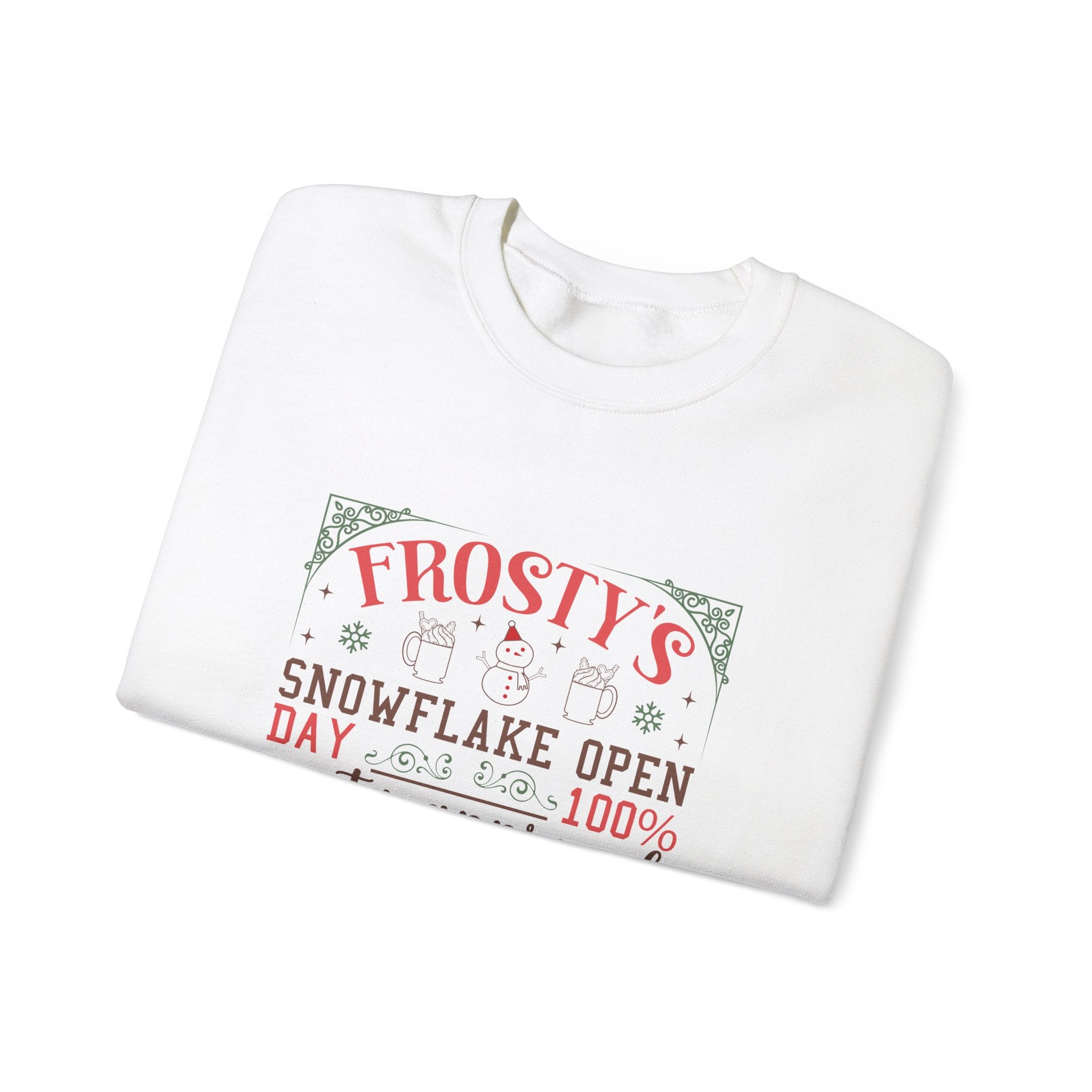 Frosty's Snowflake Open Day Christmas Sweatshirt