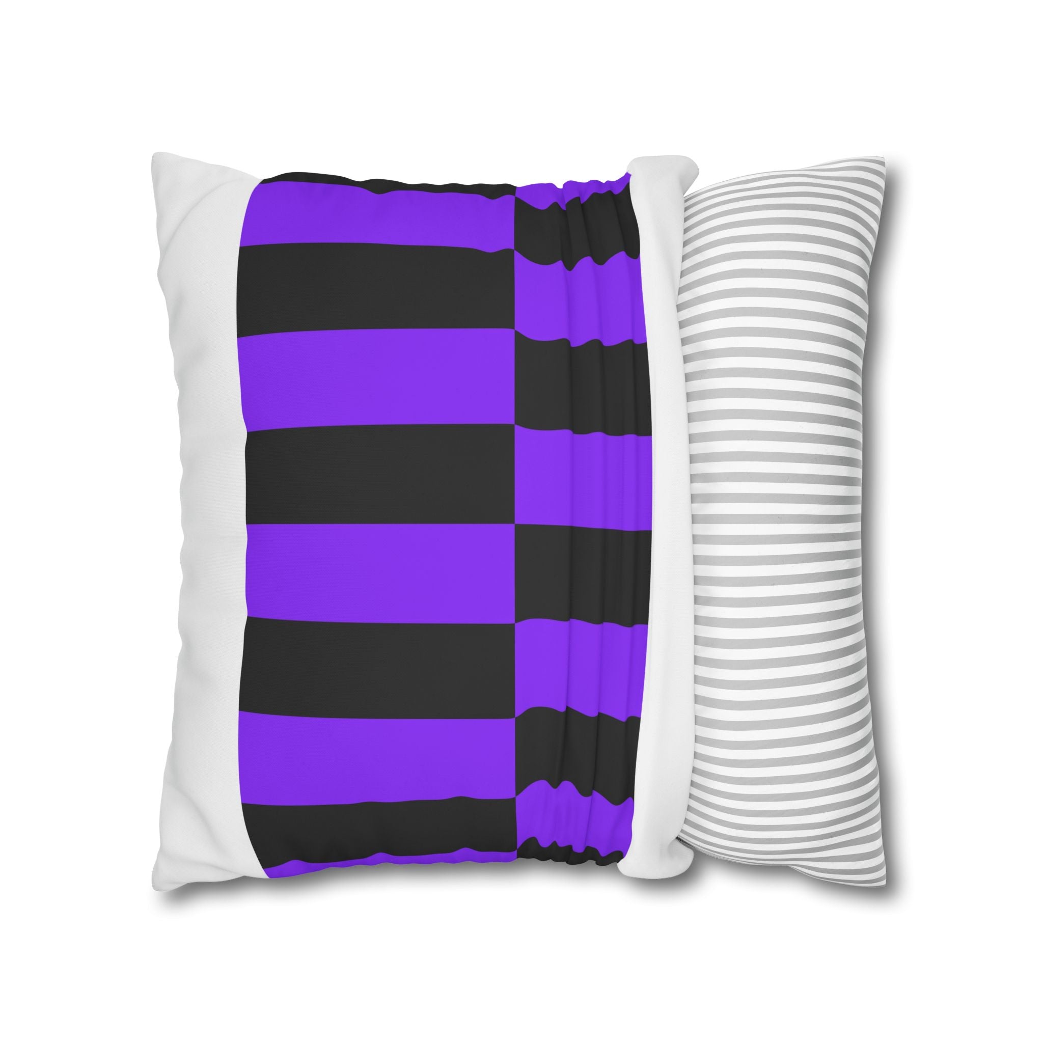 Checkered Pillowcase - Violet & Grey