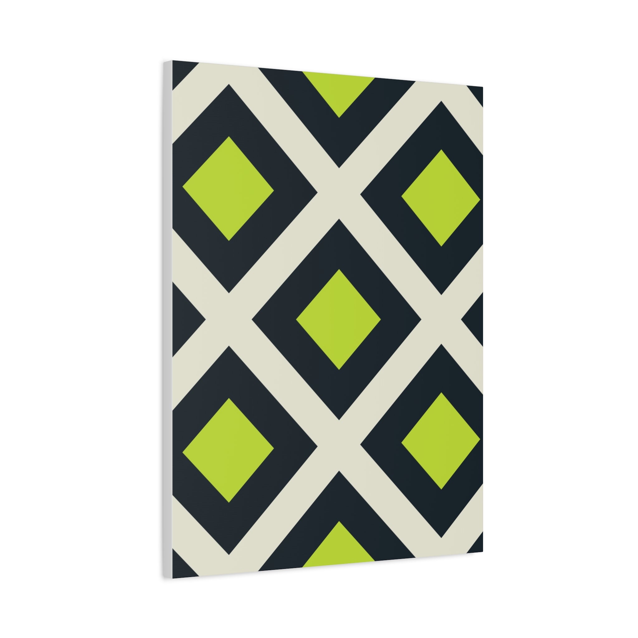 Geometric Teal & Green Canvas Art