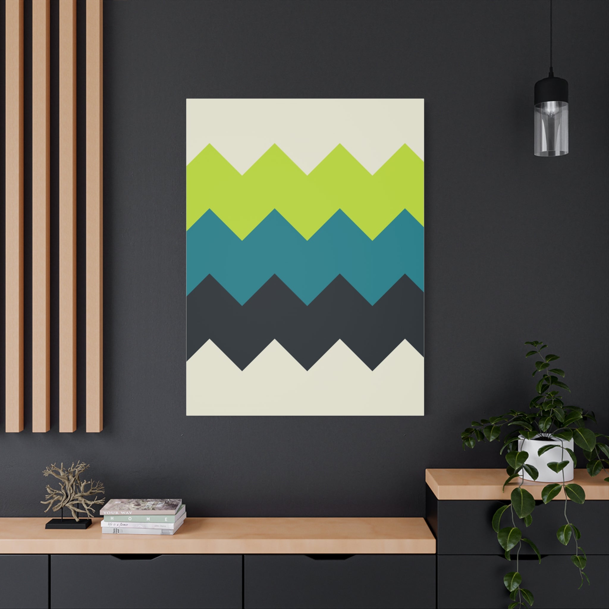 Abstract Geo Zigzag Canvas Art Print