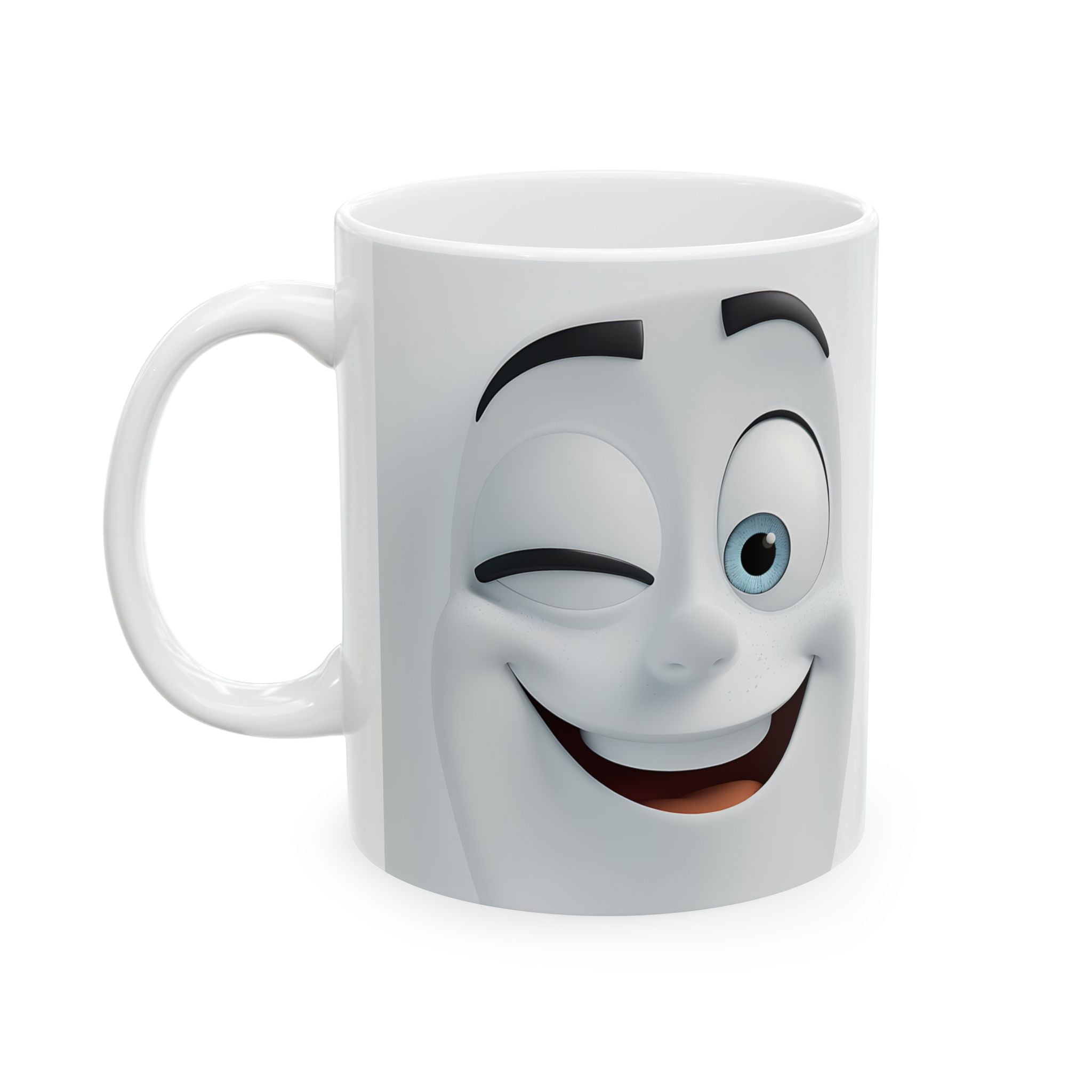 Winking Friends Mug - Cute Cartoon Duo