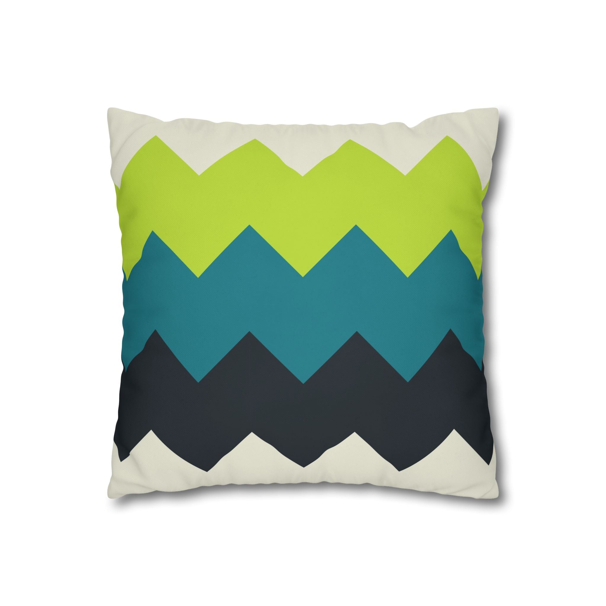 Chevron Stripe Pillowcase - Teal & Lime