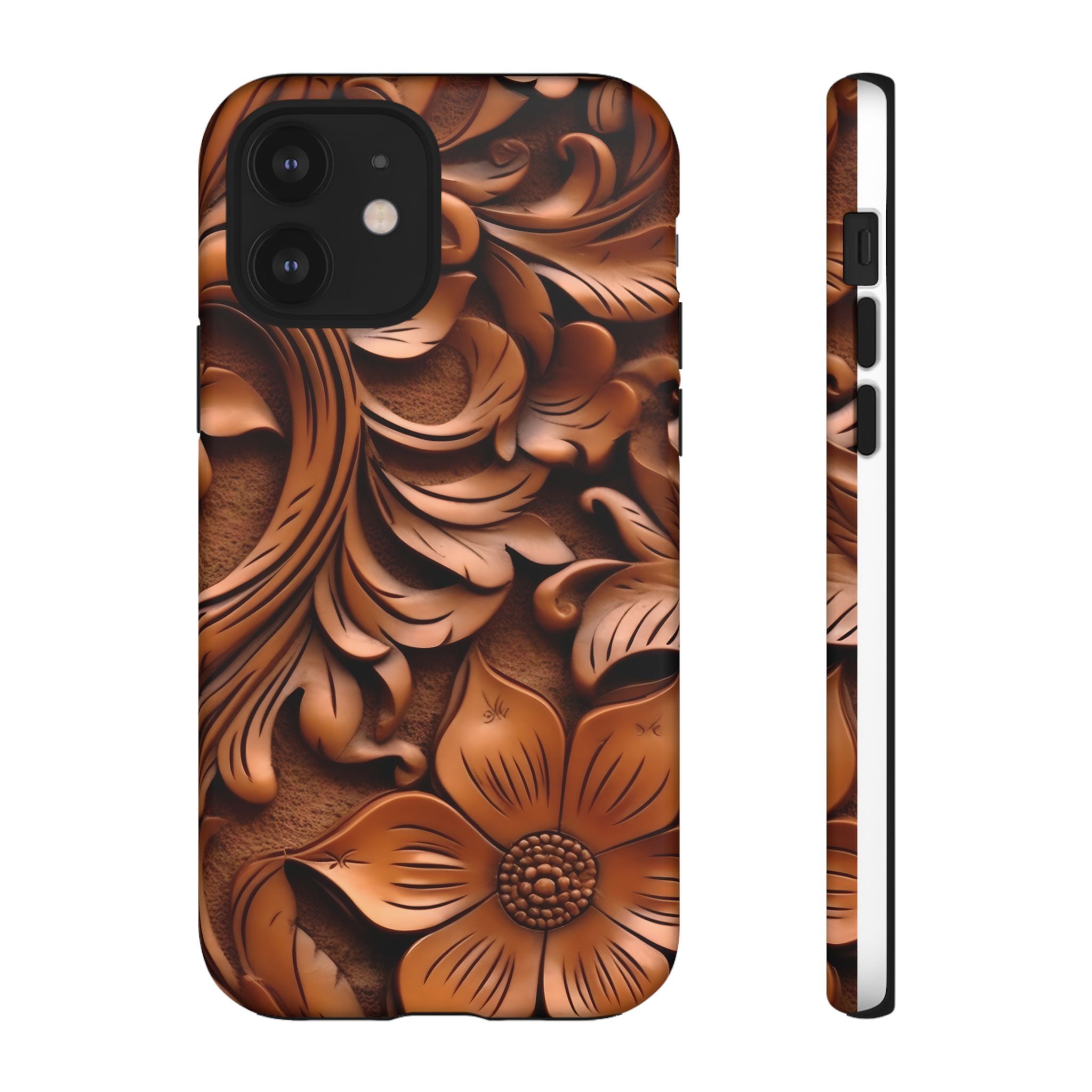 Baroque Floral Hexagon Stone iPhone Case