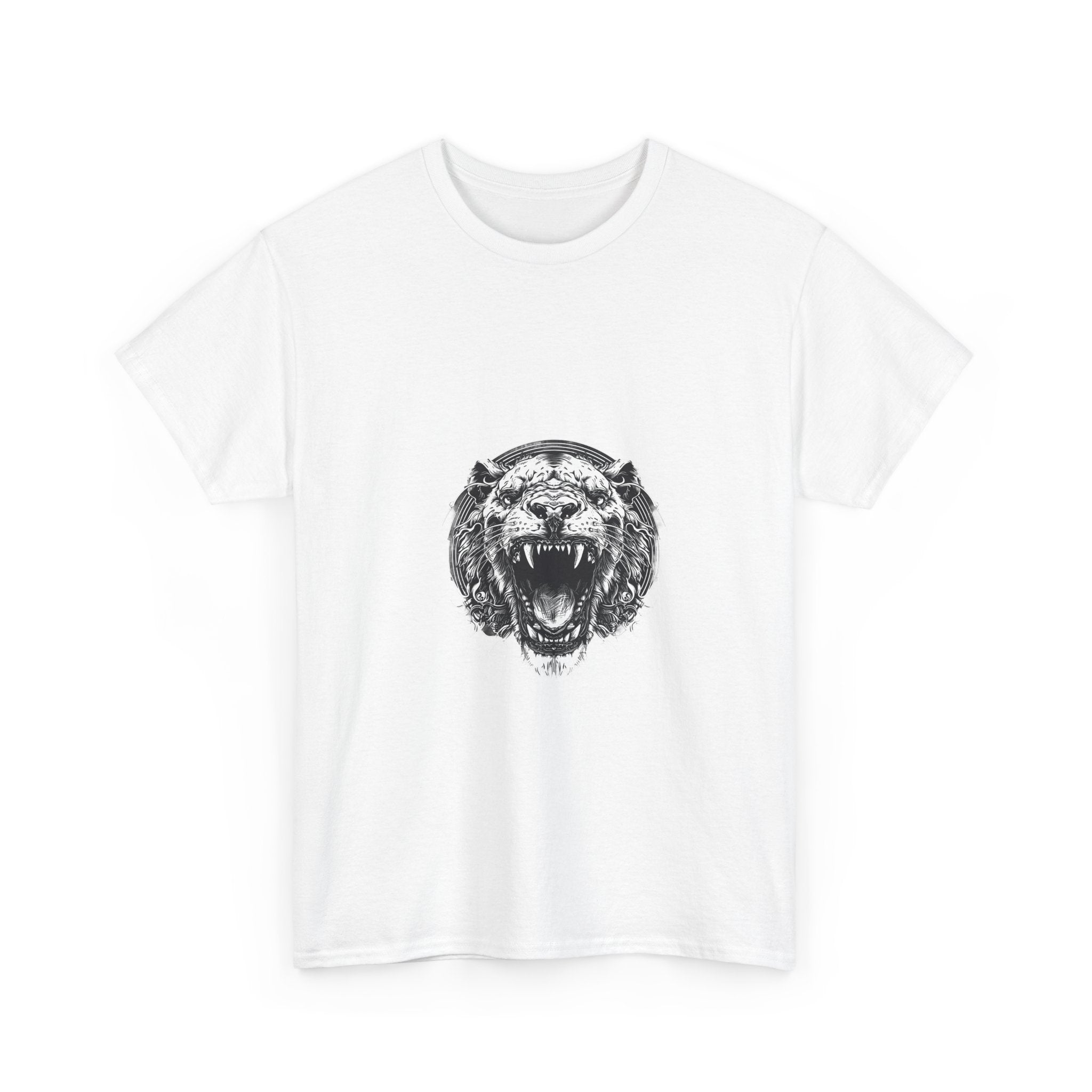 Lion Head Tattoo Style T-Shirt