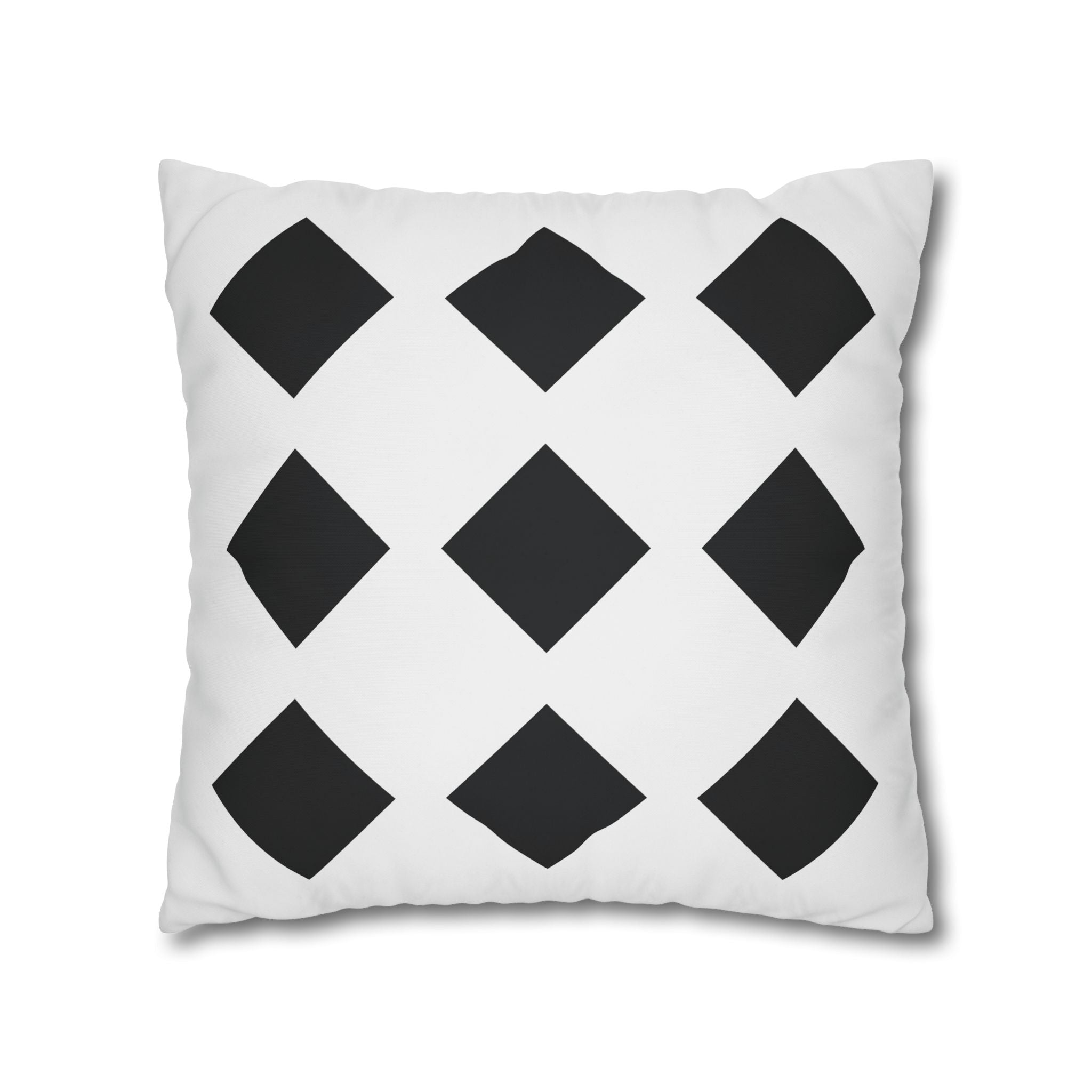 Black Diamond Grid Pillowcase - Geometric Design