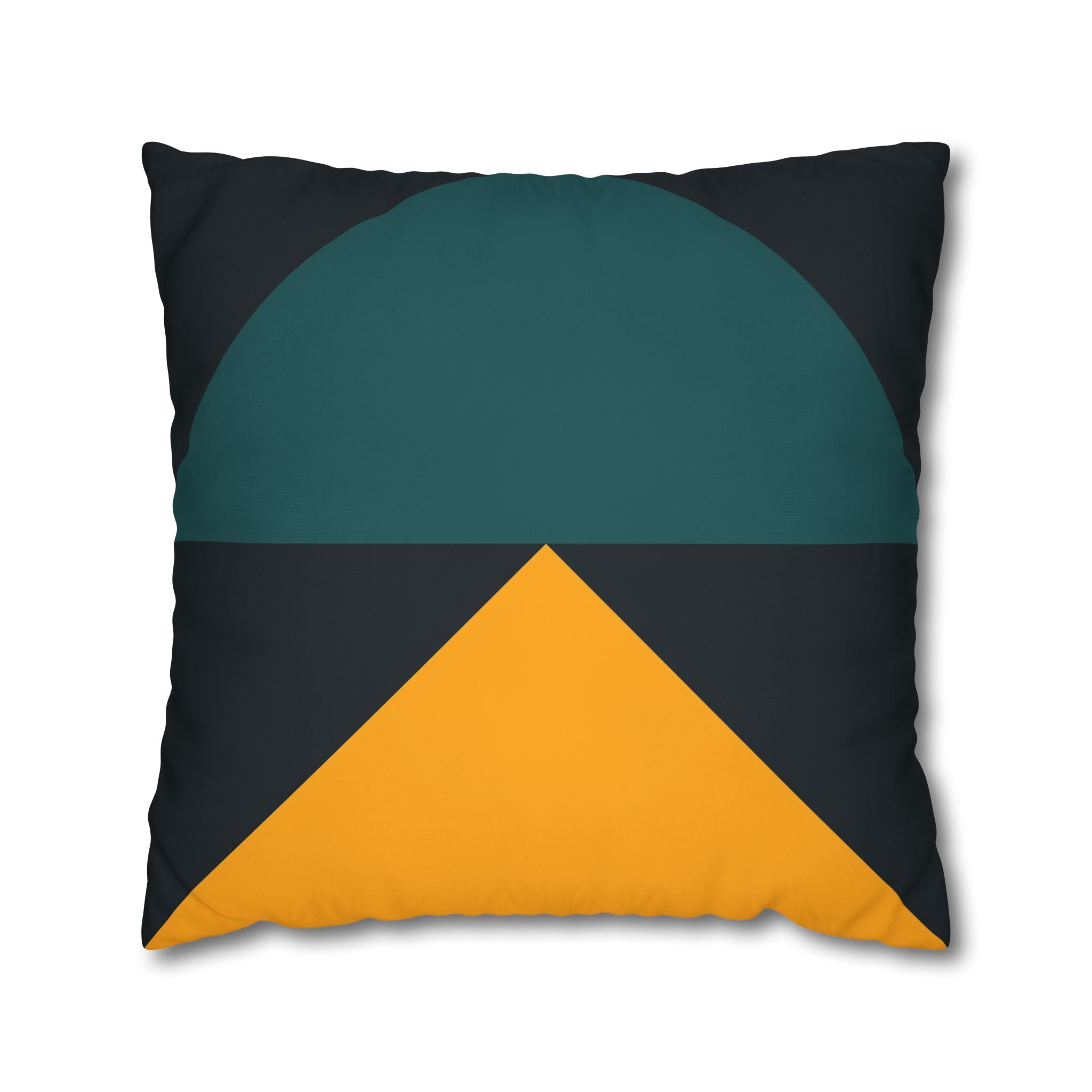 Geometric Teal & Gold Peak Pillowcase