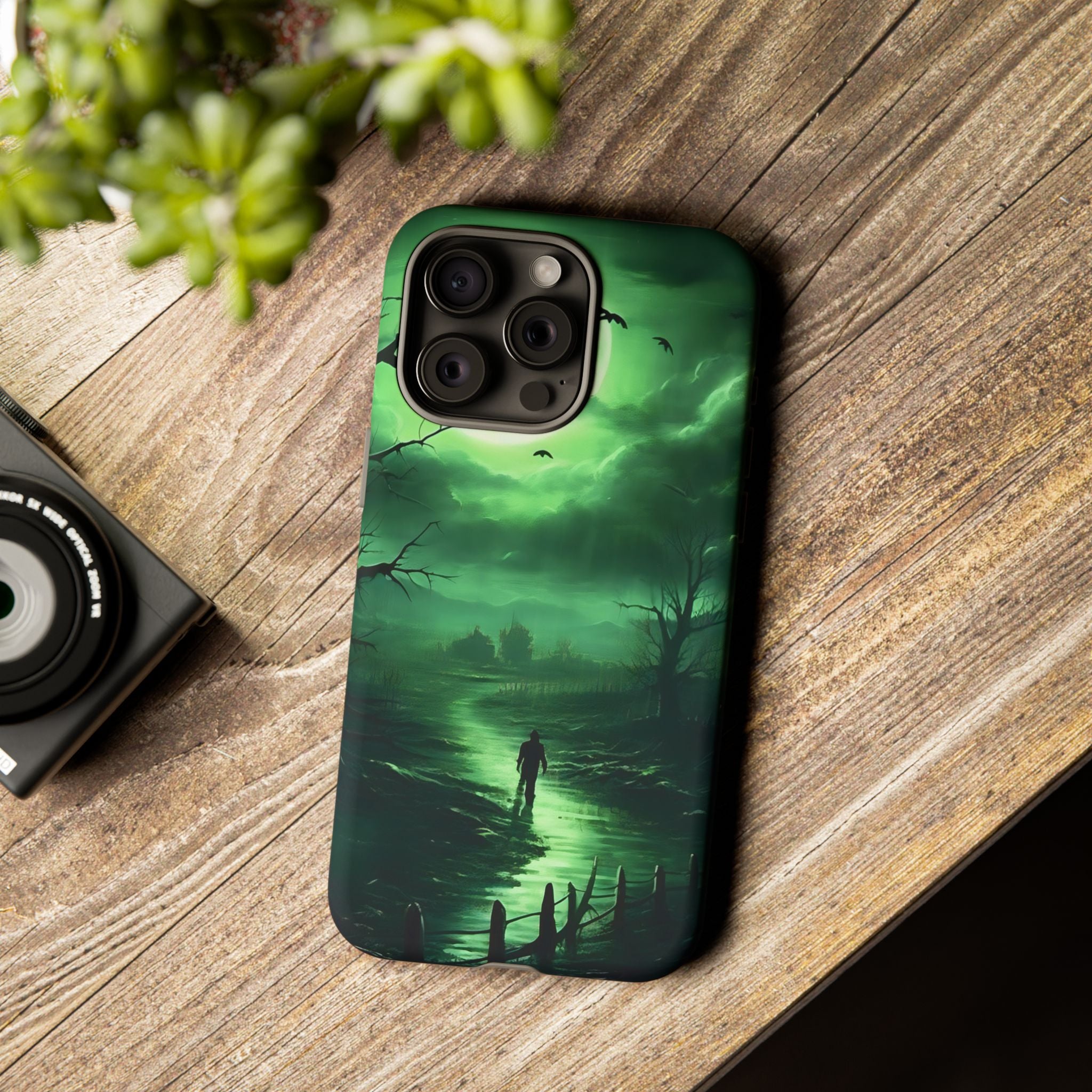 Swamp Moon Gothic iPhone Case - Hexagon Stone