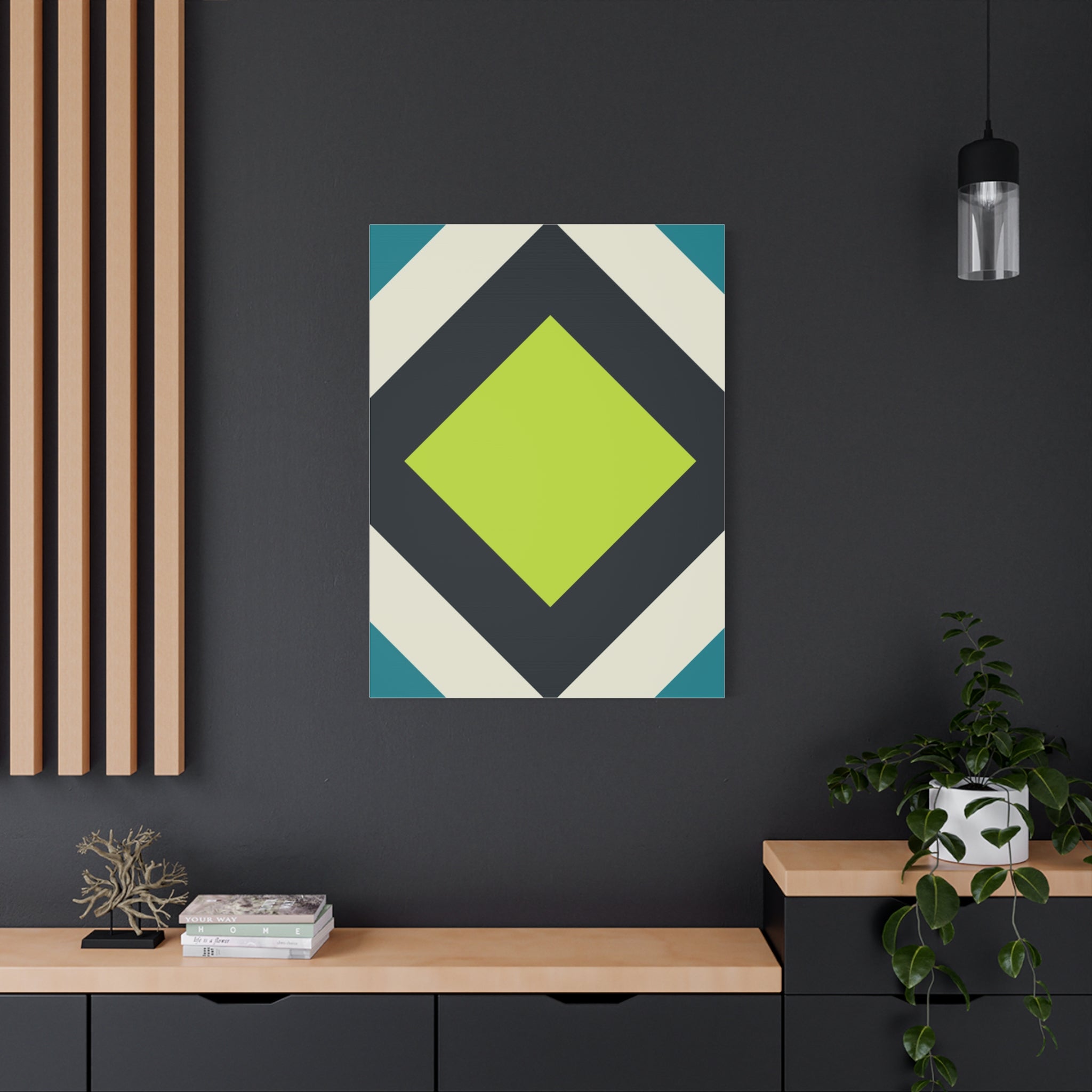 Geometric Diamond Canvas Art Print