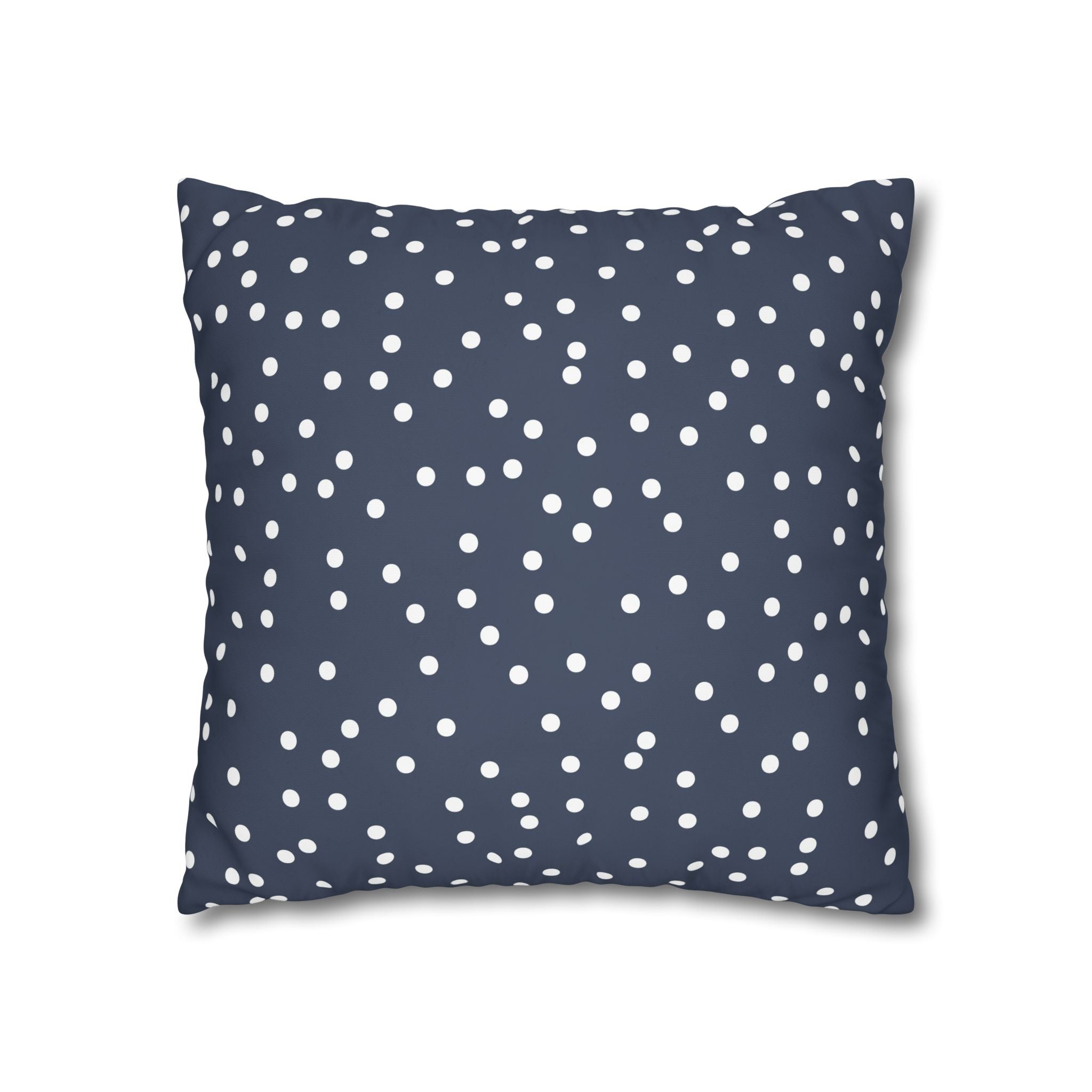 Navy Blue Polka Dot Pillowcase