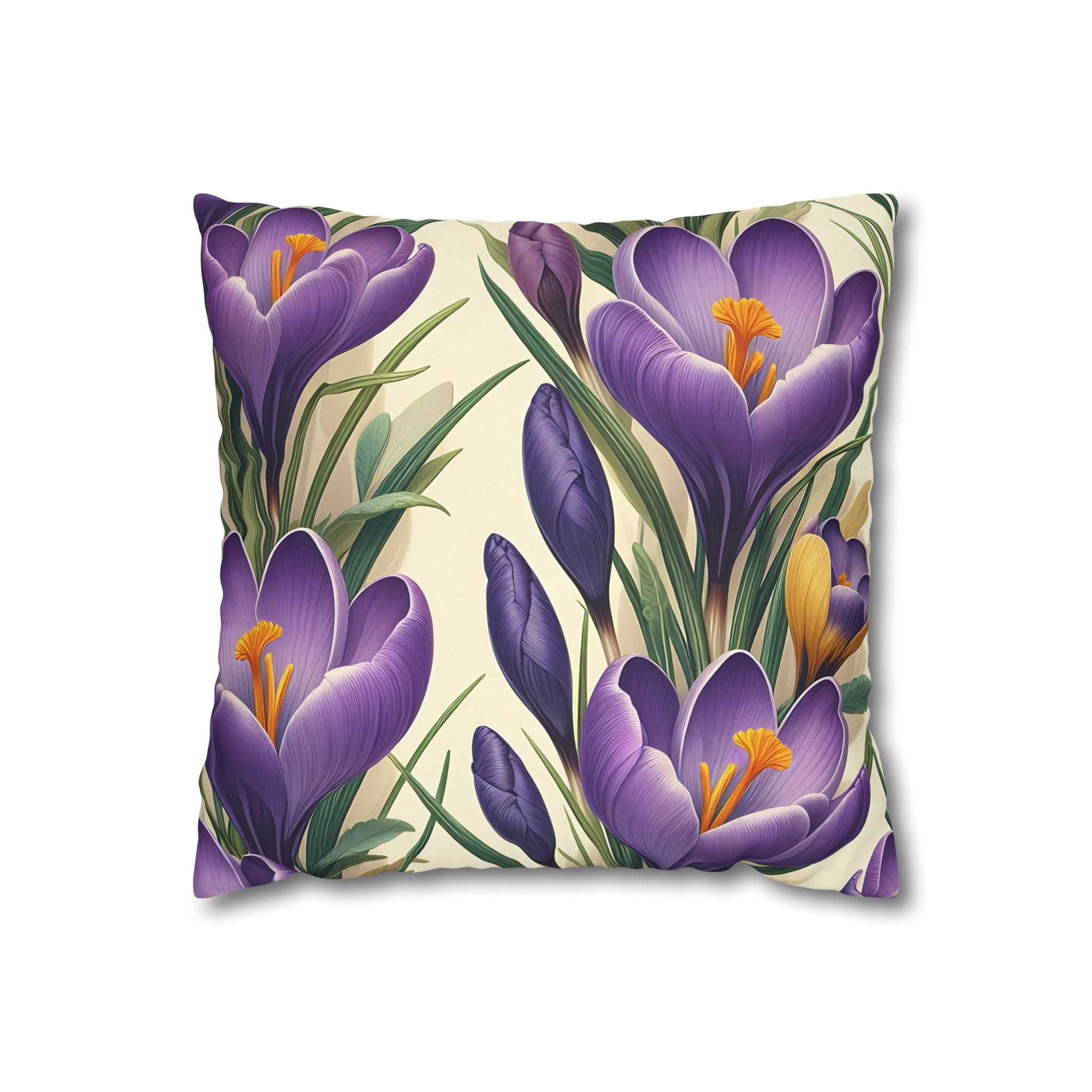 Luxury Crocus Pillowcase - Botanical Art