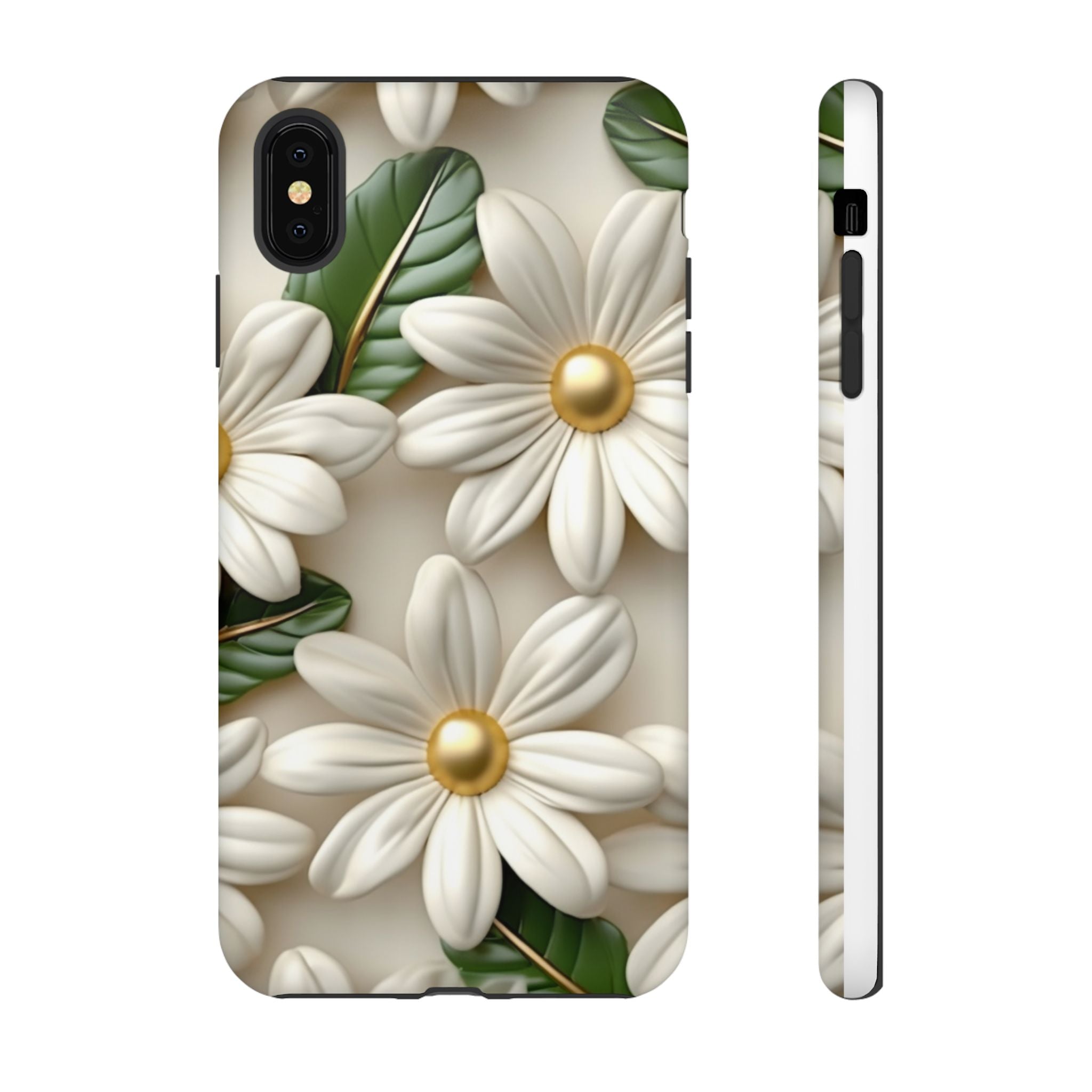 Sculpted Daisy iPhone Case - Hexagon Stone