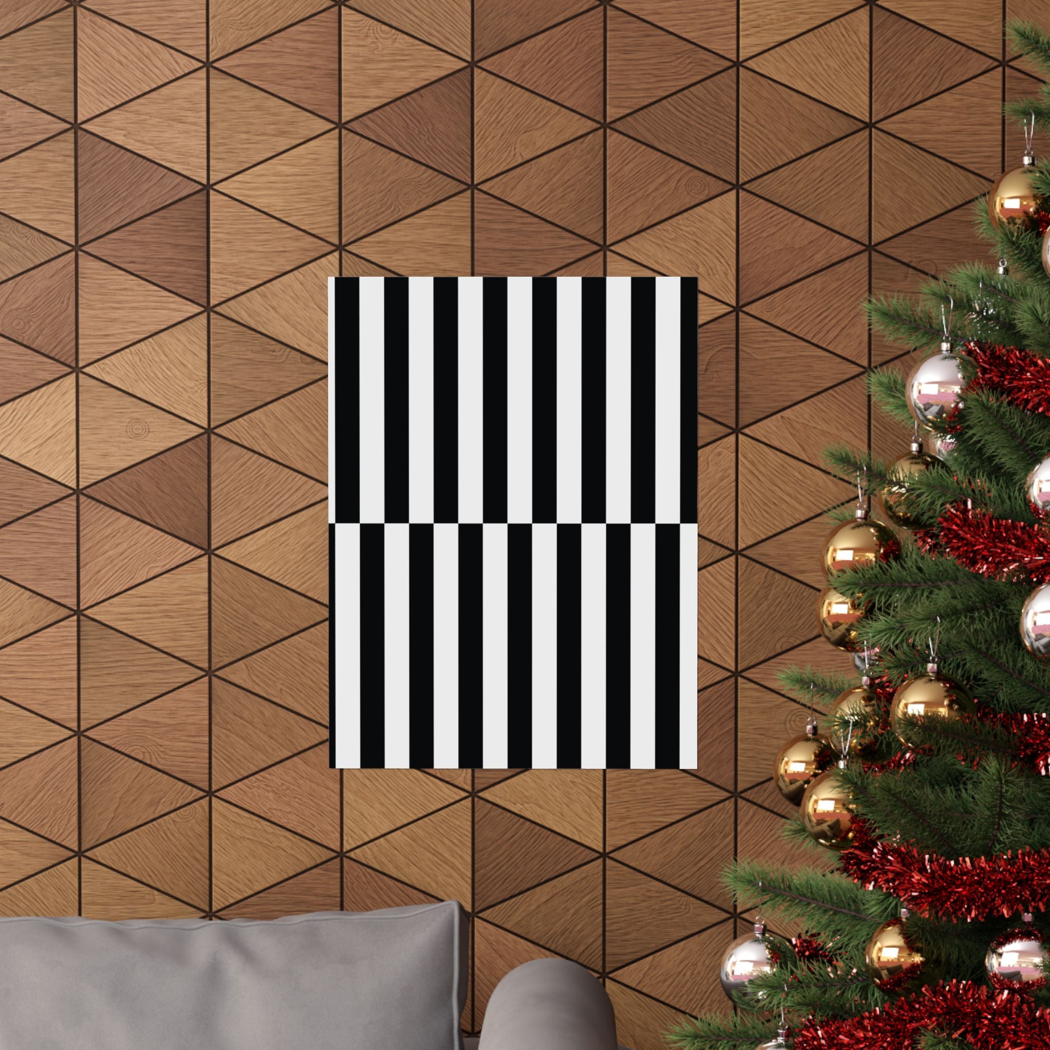 Op Art Stripe Shift Vertical Poster