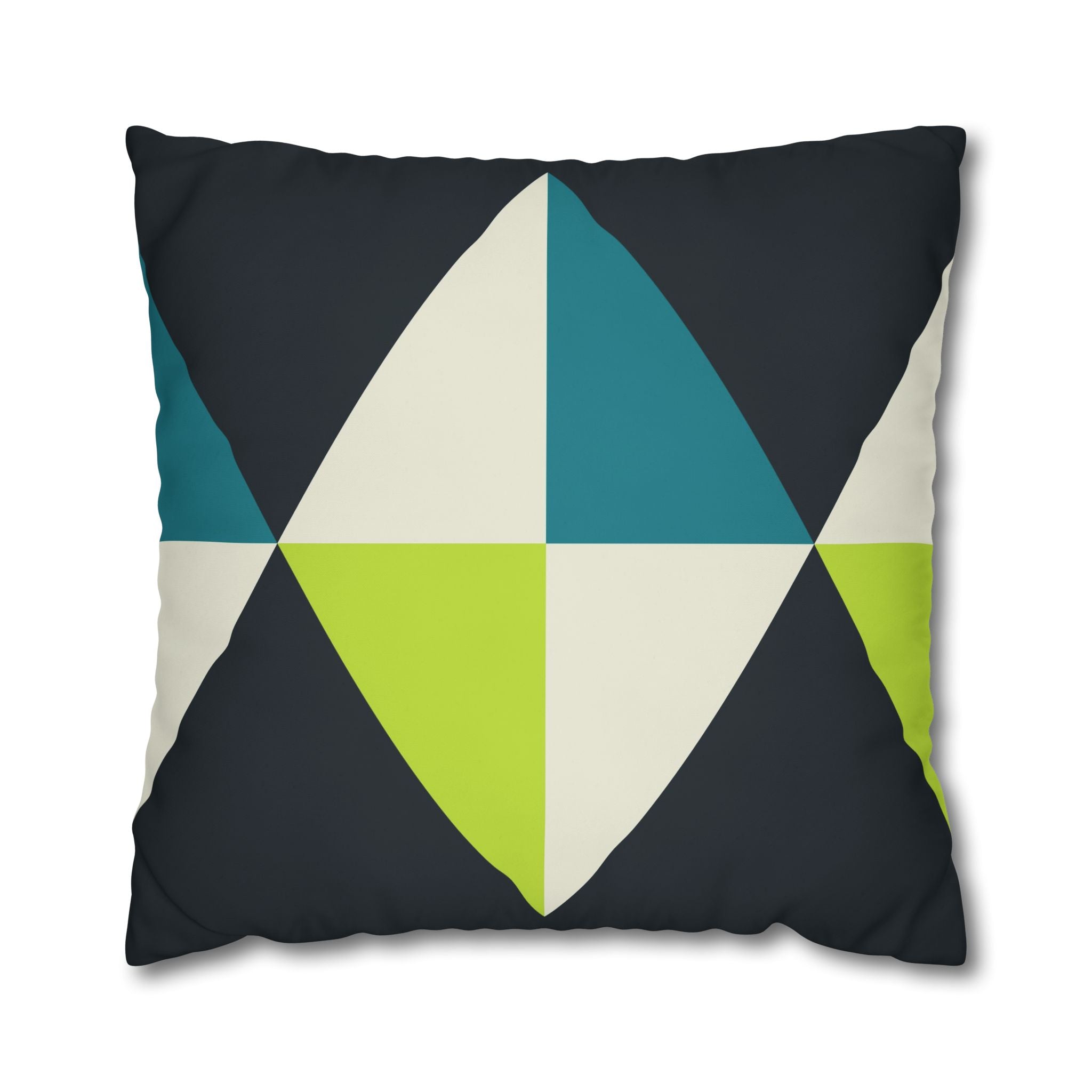 Geometric Teal Diamond Pillowcase