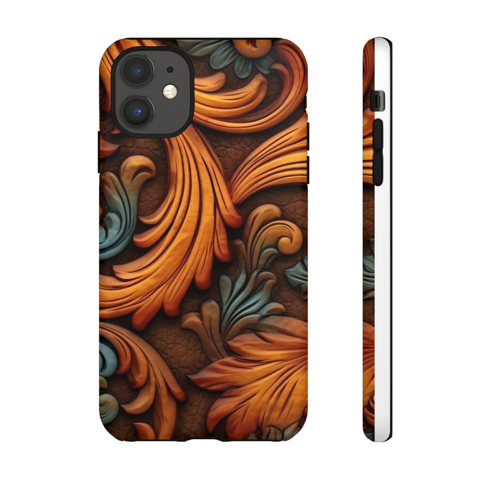 Baroque Copper iPhone Case - Hexagon Stone