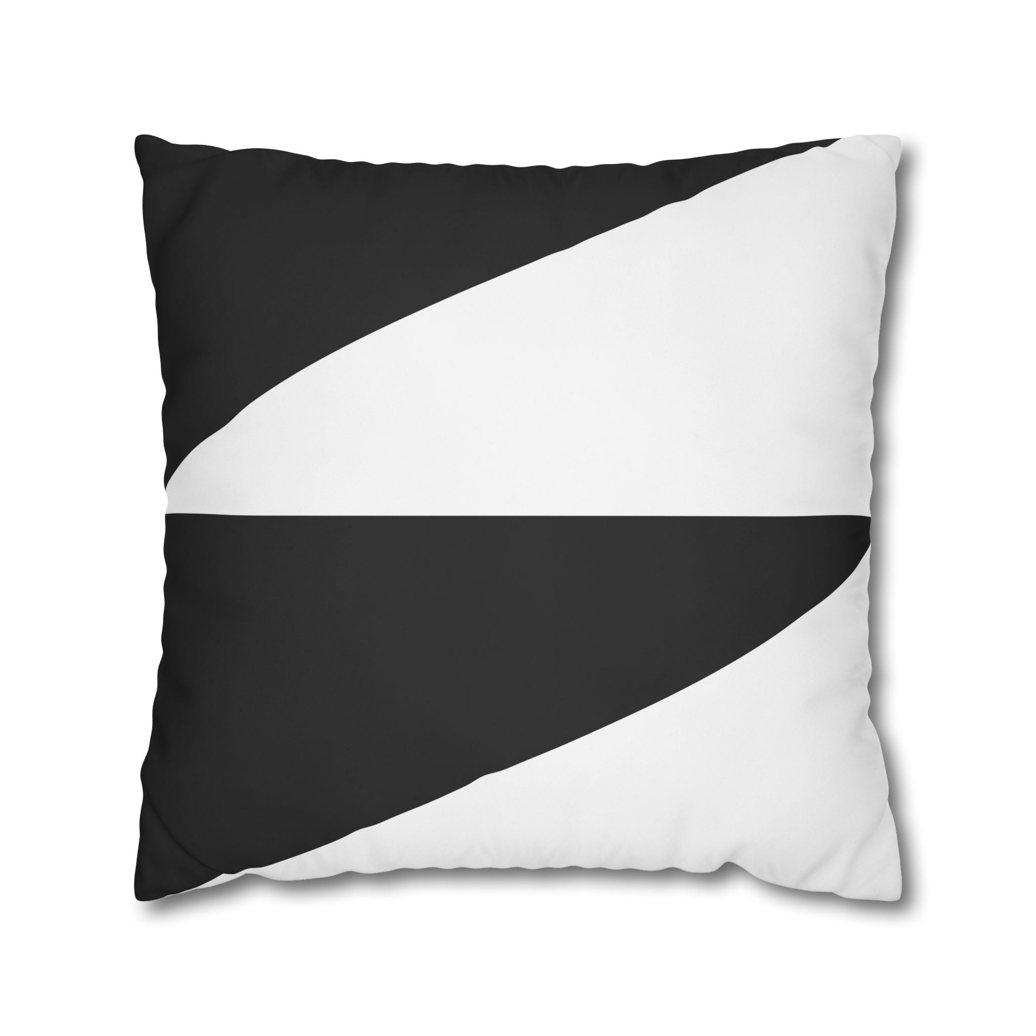 Geometric Triangle Pillowcase - Black & White