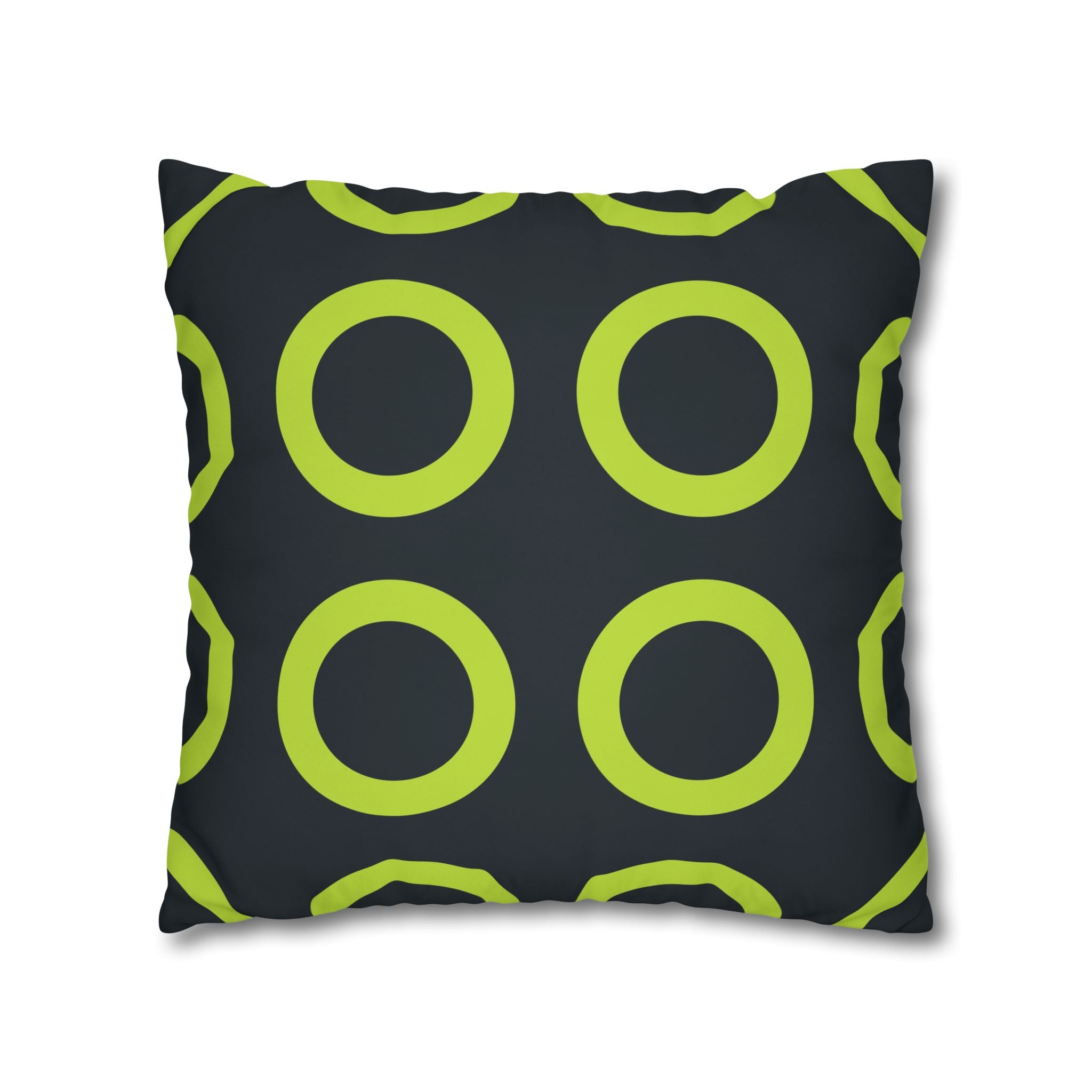 Lime Green Circle Geo Pillowcase