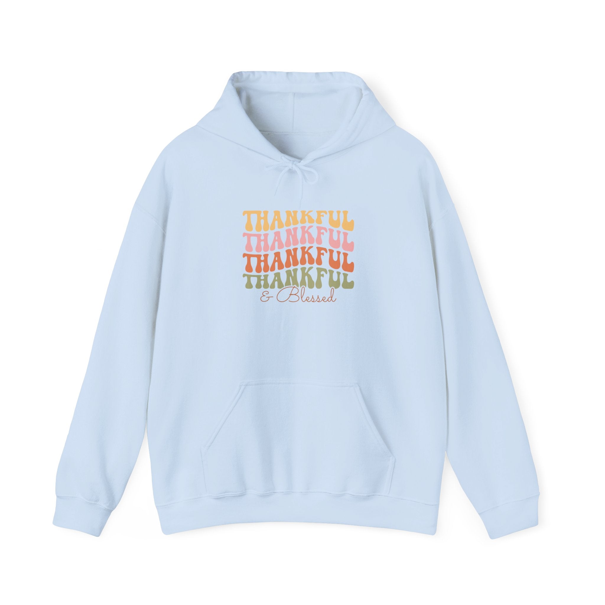 Retro Thankful & Blessed Thanksgiving Hoodie