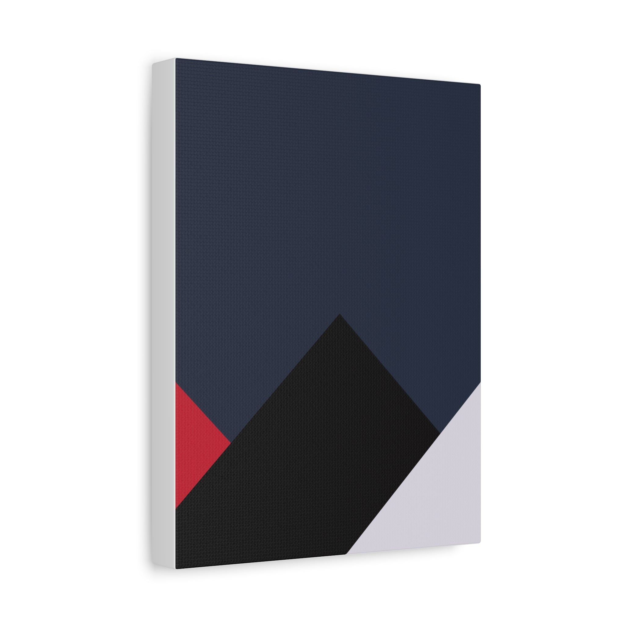 Abstract Geometric Canvas Art - Navy, Red, White