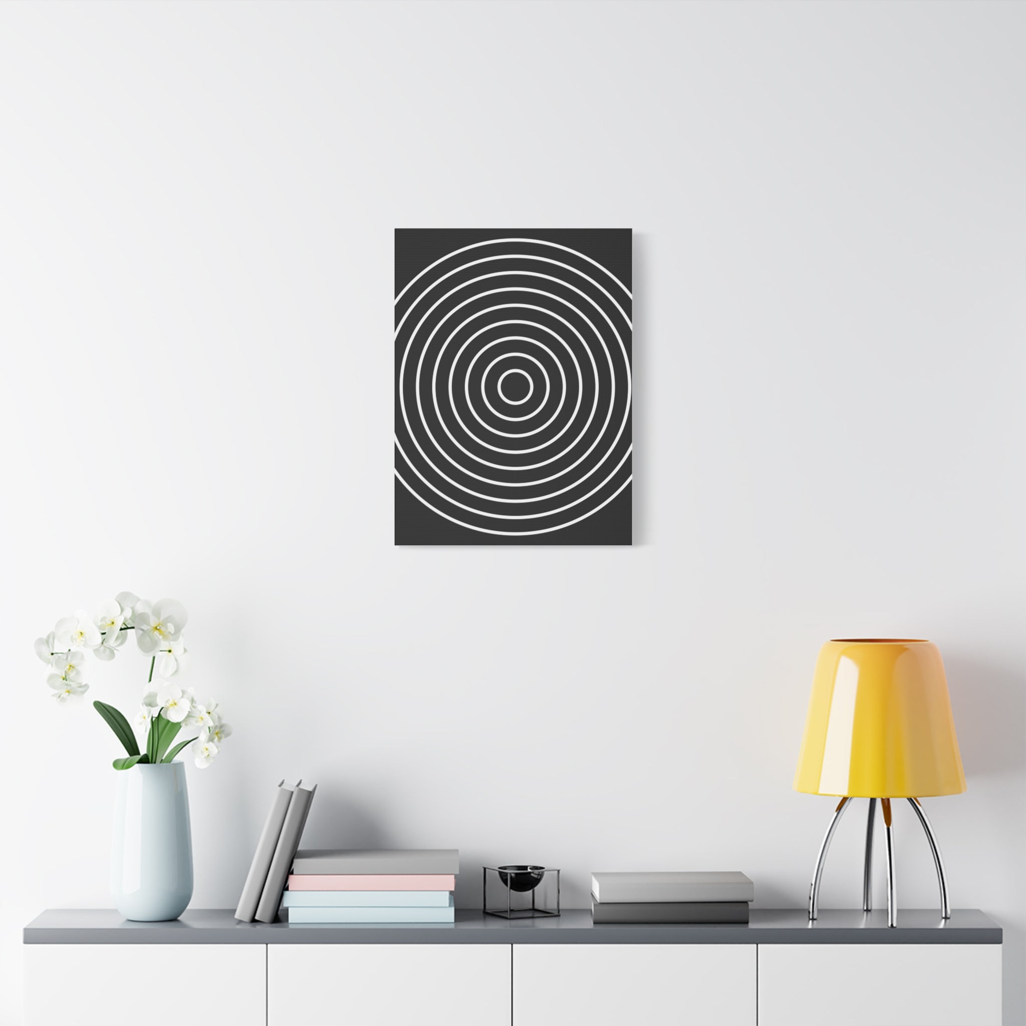 Abstract Concentric Circles Canvas Art