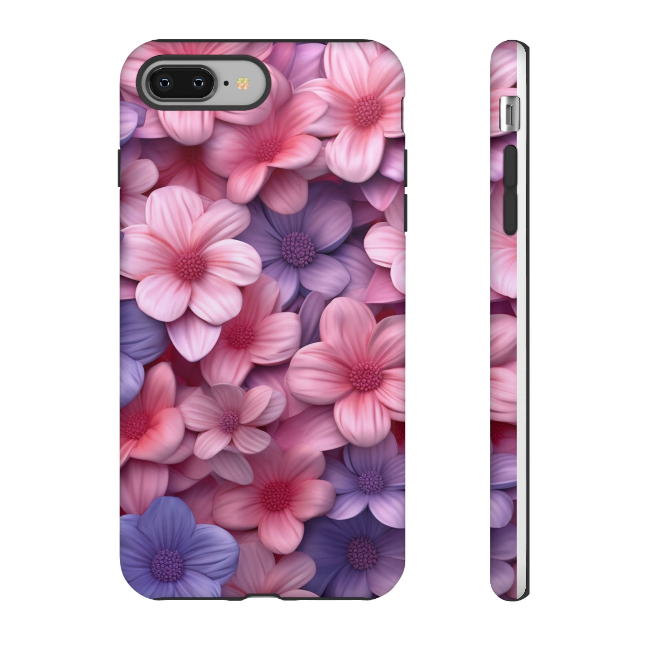 Floral Bloom Hexagon Stone iPhone Case