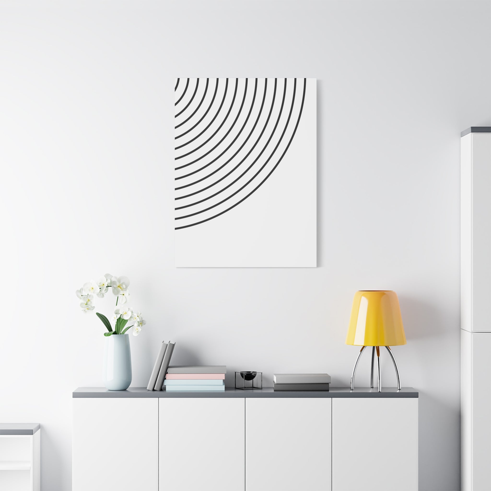 Concentric Circles Matte Canvas Art