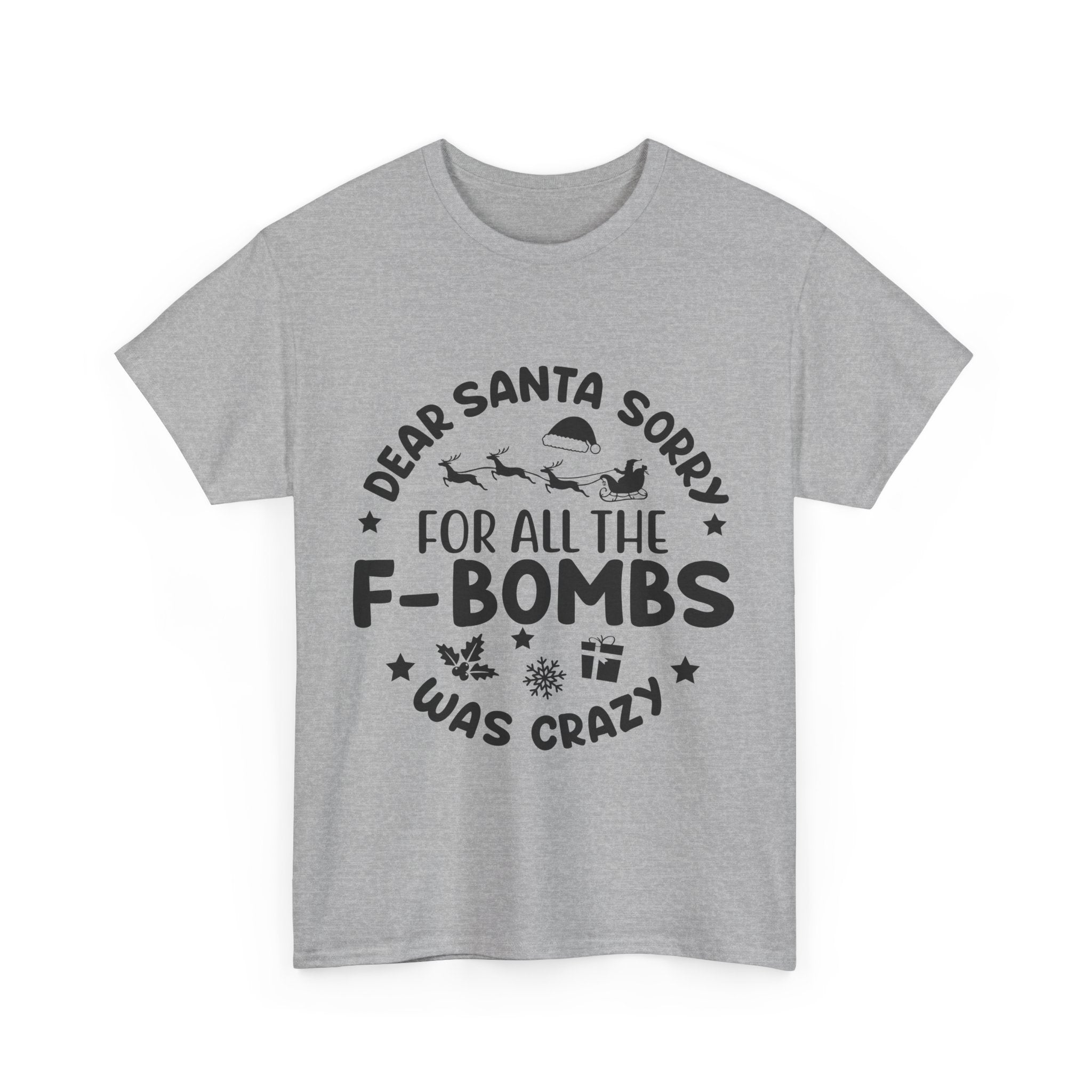 Dear Santa Sorry F-Bombs Christmas T-Shirt