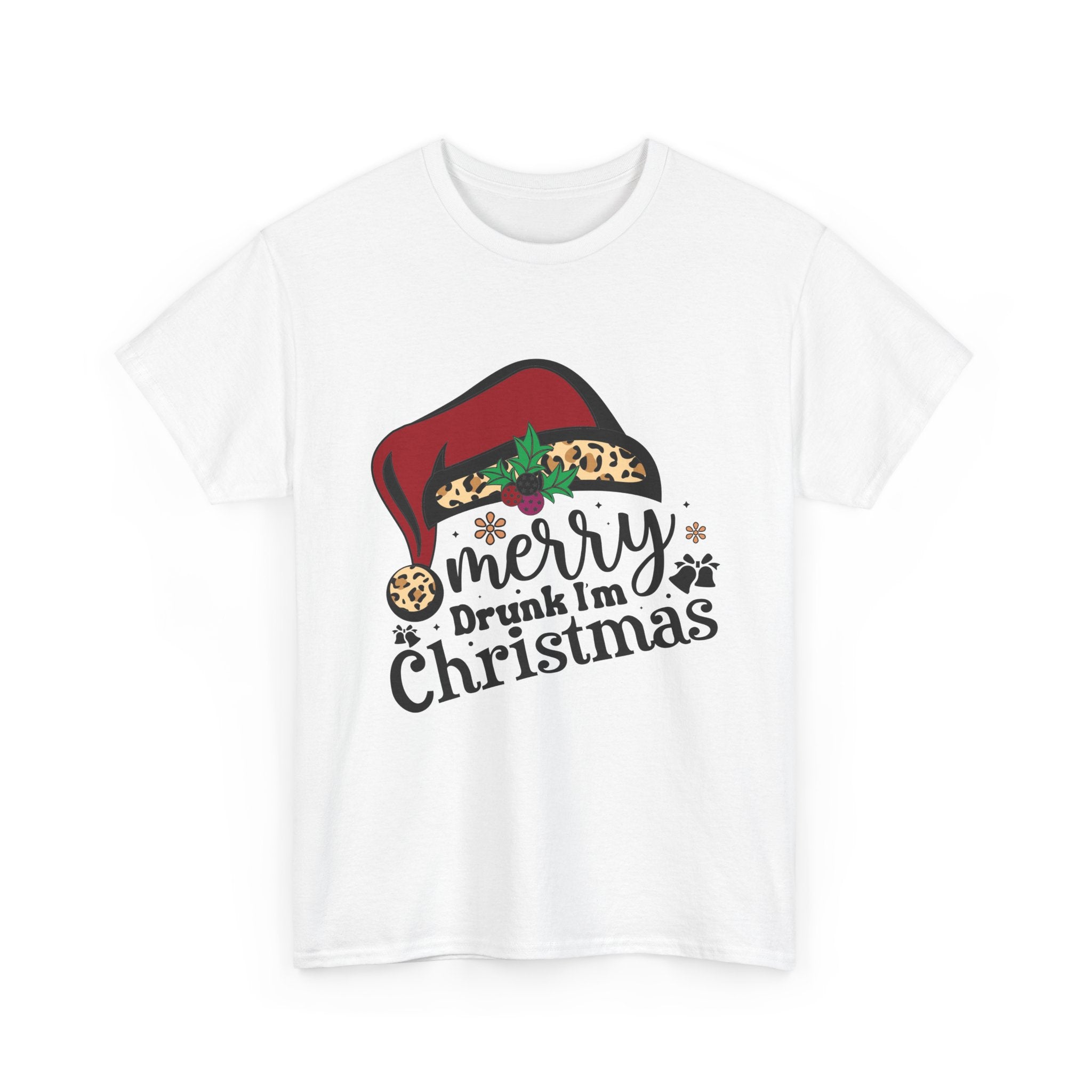 Leopard Santa Hat Xmas T-Shirt