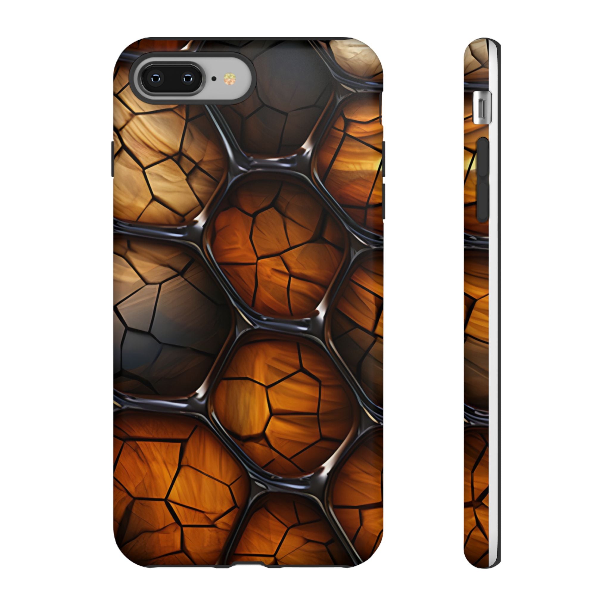 Cracked Wood Honeycomb iPhone Case