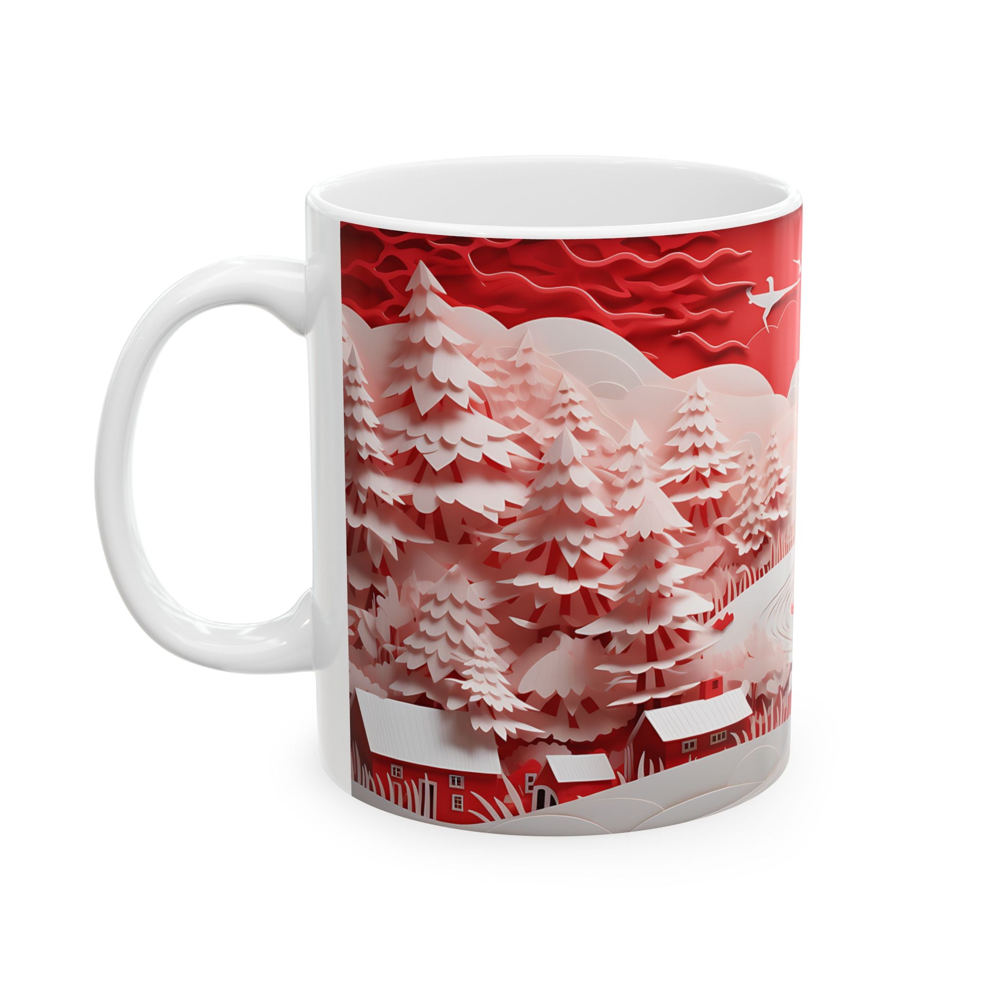 Winter Wonderland Paper Art Mug