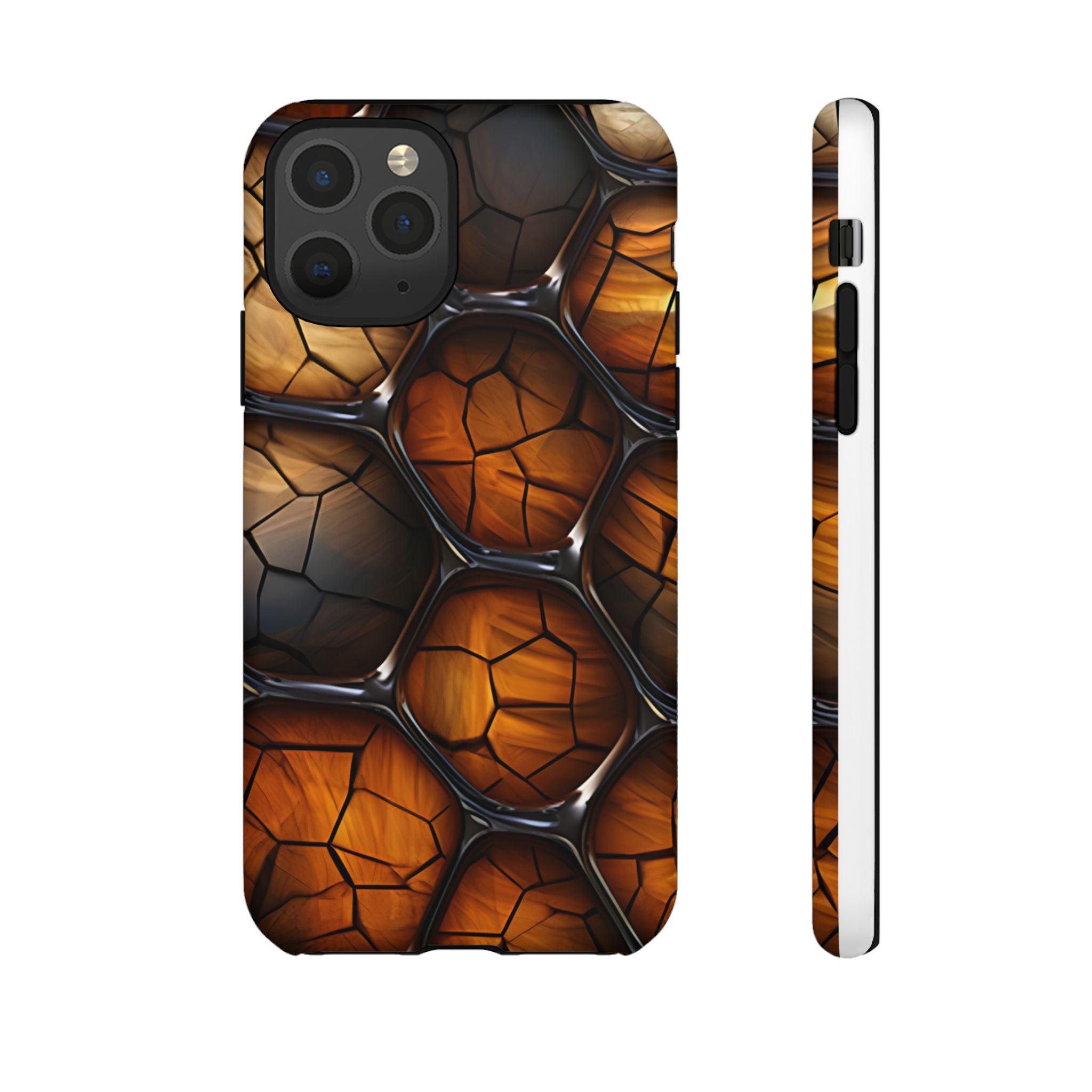 Cracked Wood Honeycomb iPhone Case