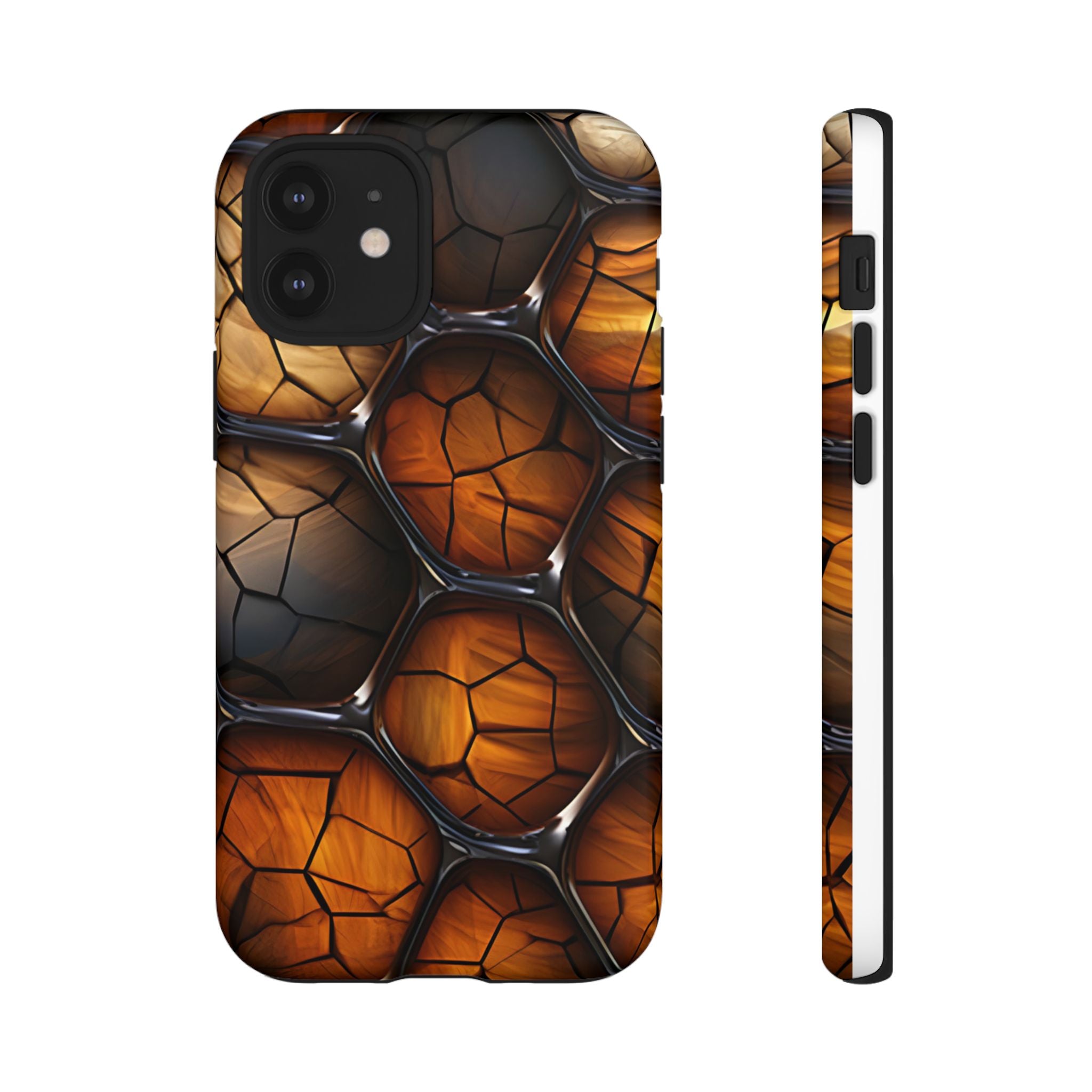 Cracked Wood Honeycomb iPhone Case