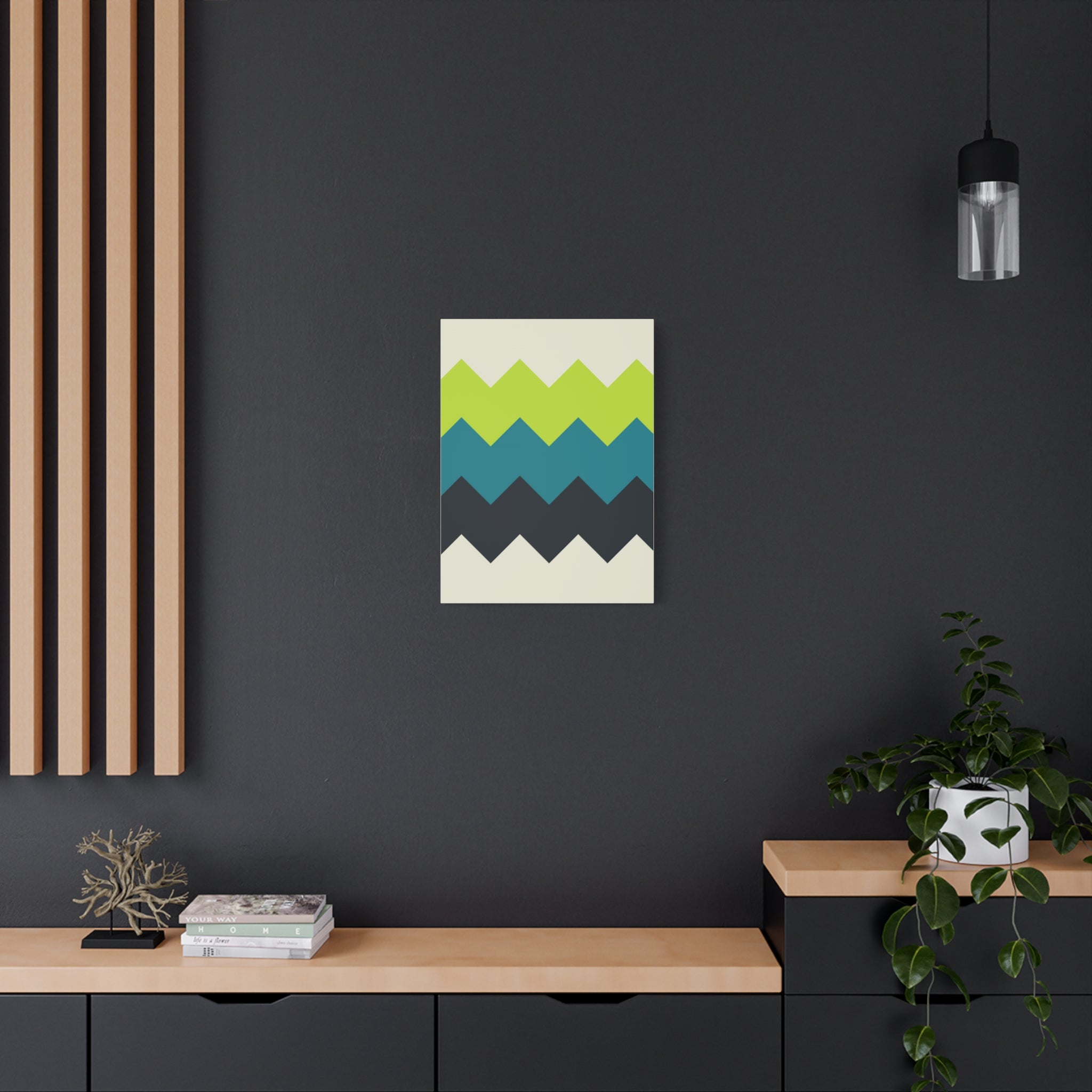 Abstract Geo Zigzag Canvas Art Print